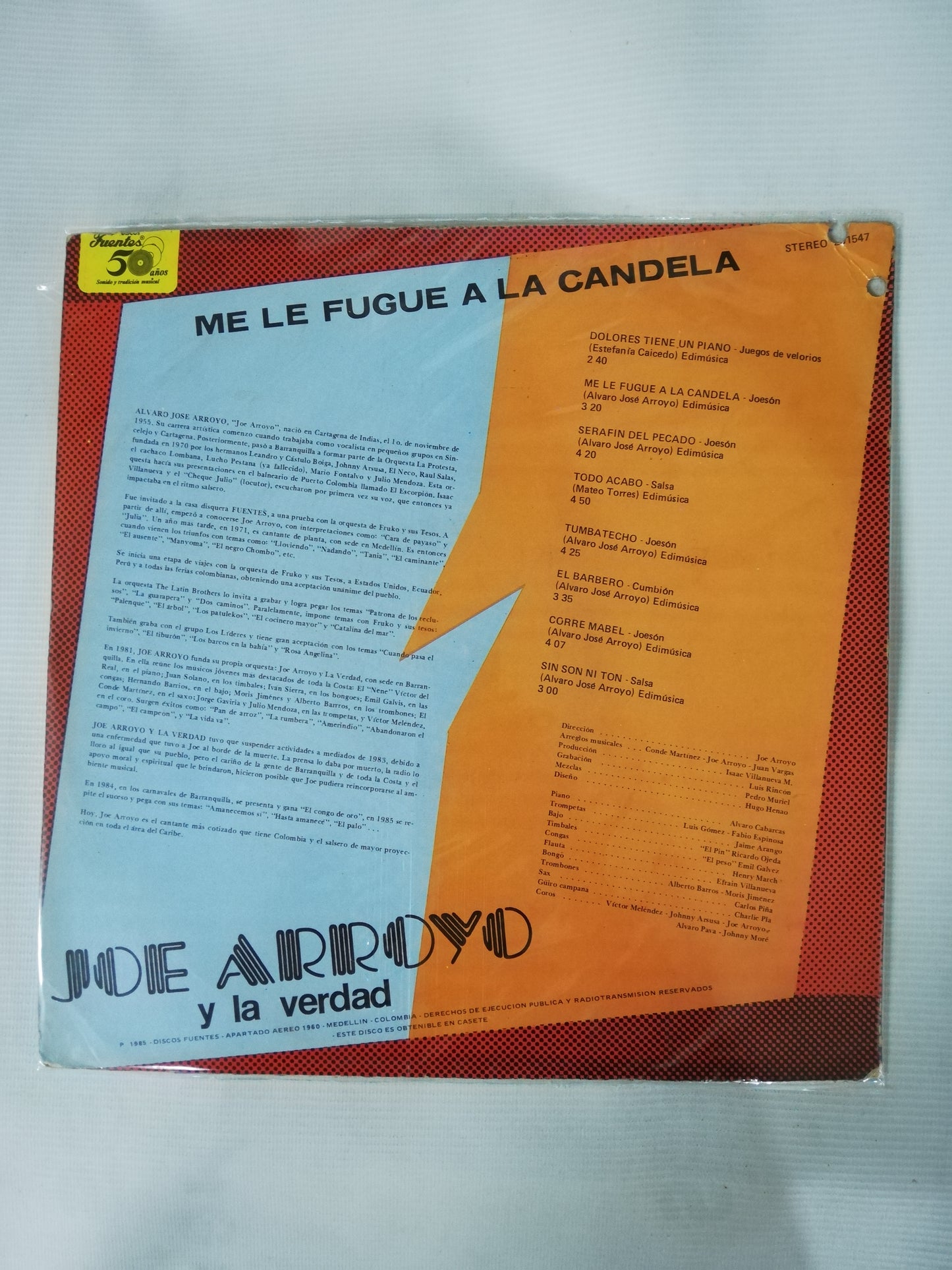 LP JOE ARROYO Y LA VERDAD - ME LE FUGUE A LA CANDELA