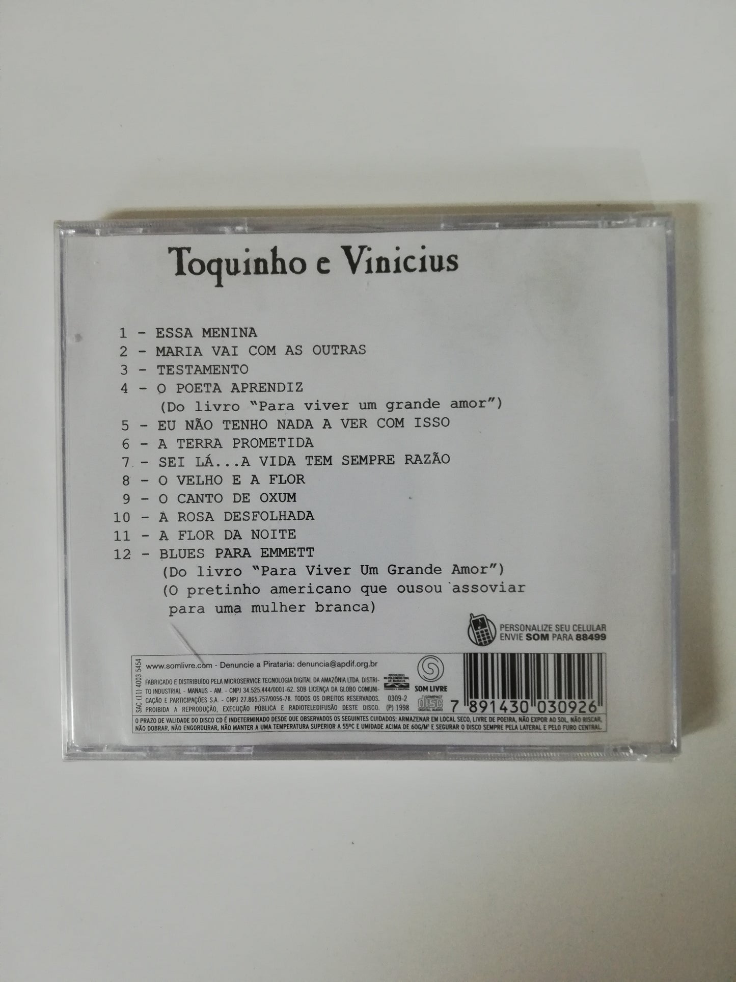 CD TOQUINHO & VINICIOUS - TOQUINHO & VINICIOUS