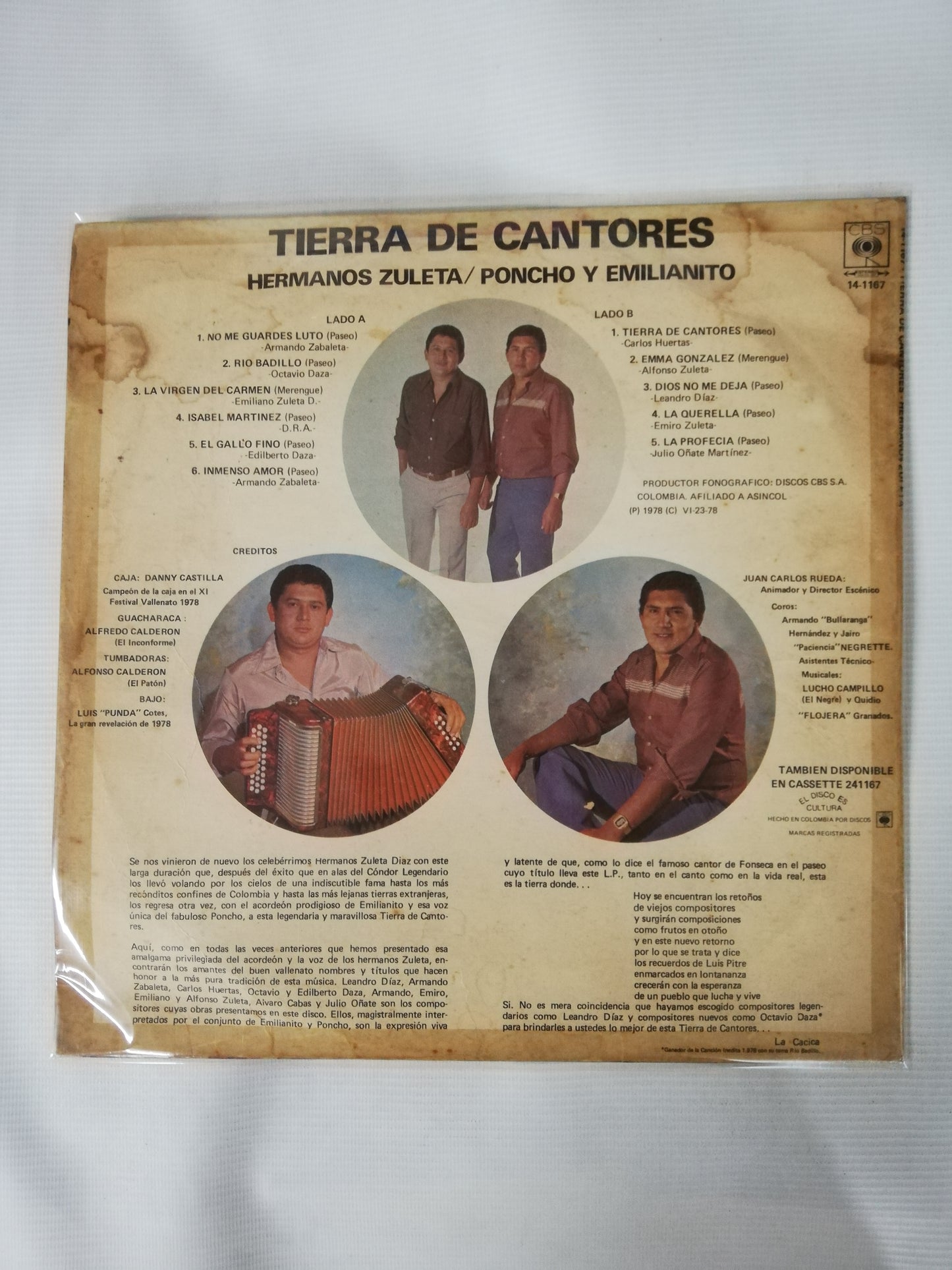 LP HERMANOS ZULETA - TIERRA DE CANTORES