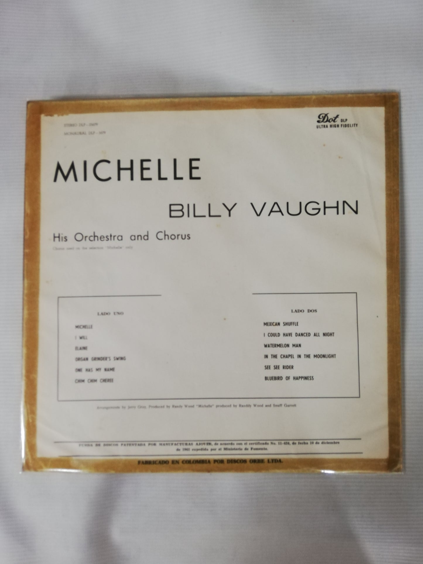 LP BILLY VAUGHN HIS ORCHESTRA AND CHORUS - MICHELLE