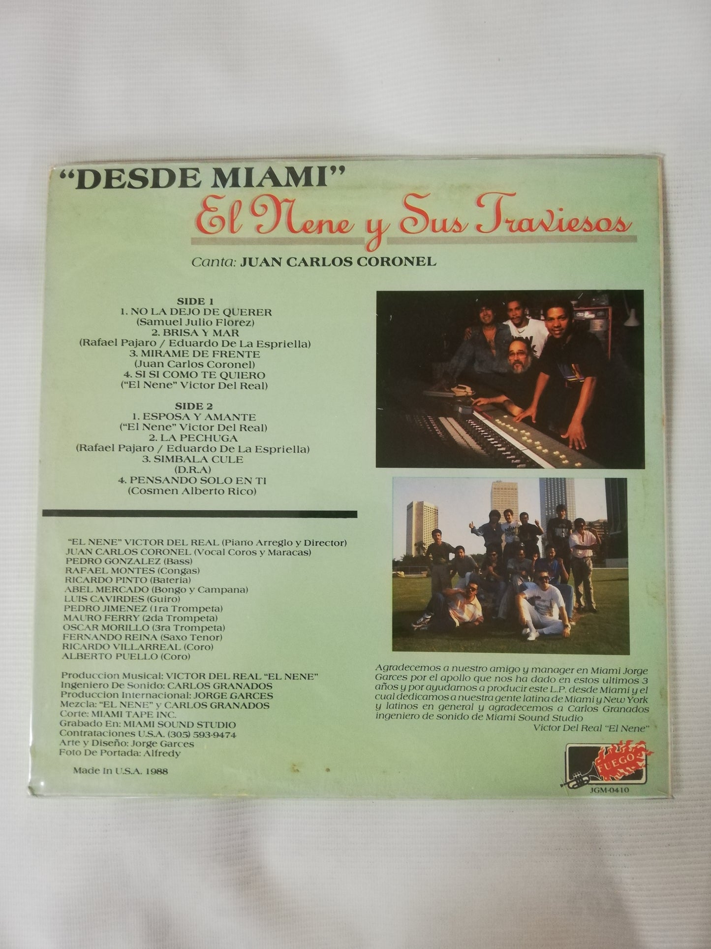 LP EL NENE Y SUS TRAVIESOS CANTA: JUAN CARLOS CORONEL - DESDE MIAMI