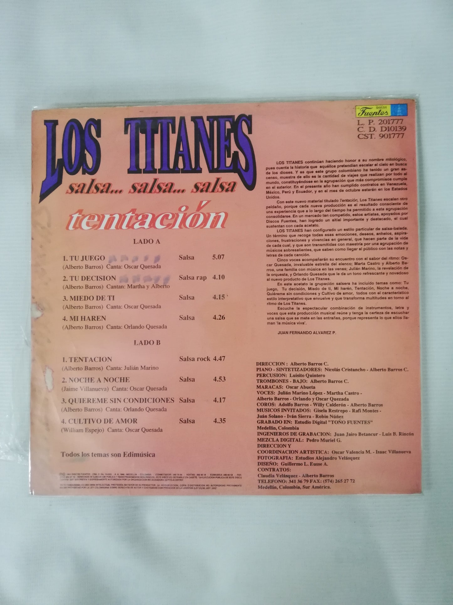 LP LOS TITANES - TENTACIÓN
