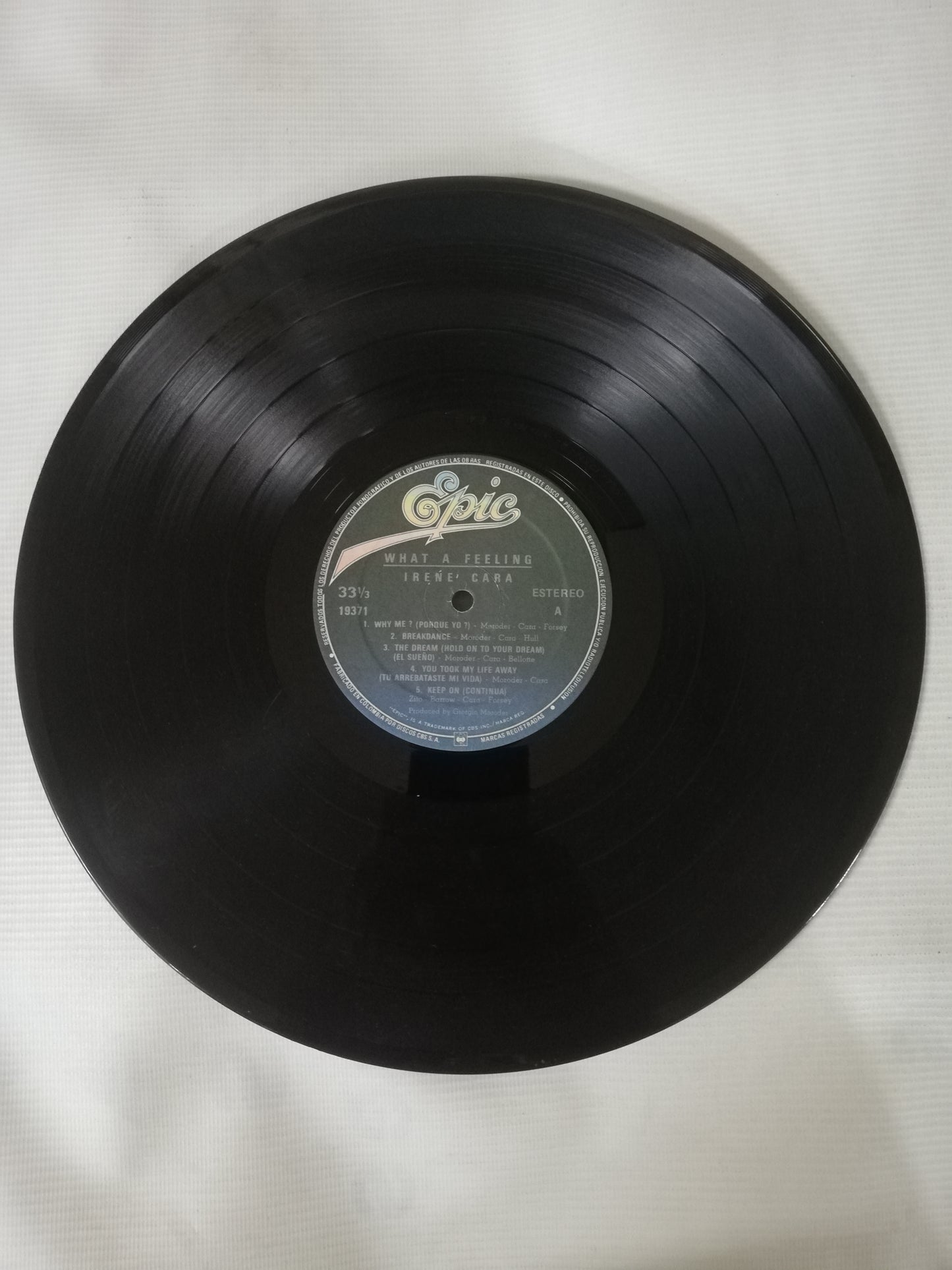 LP IRENE CARA - WHAT A FEELIN´