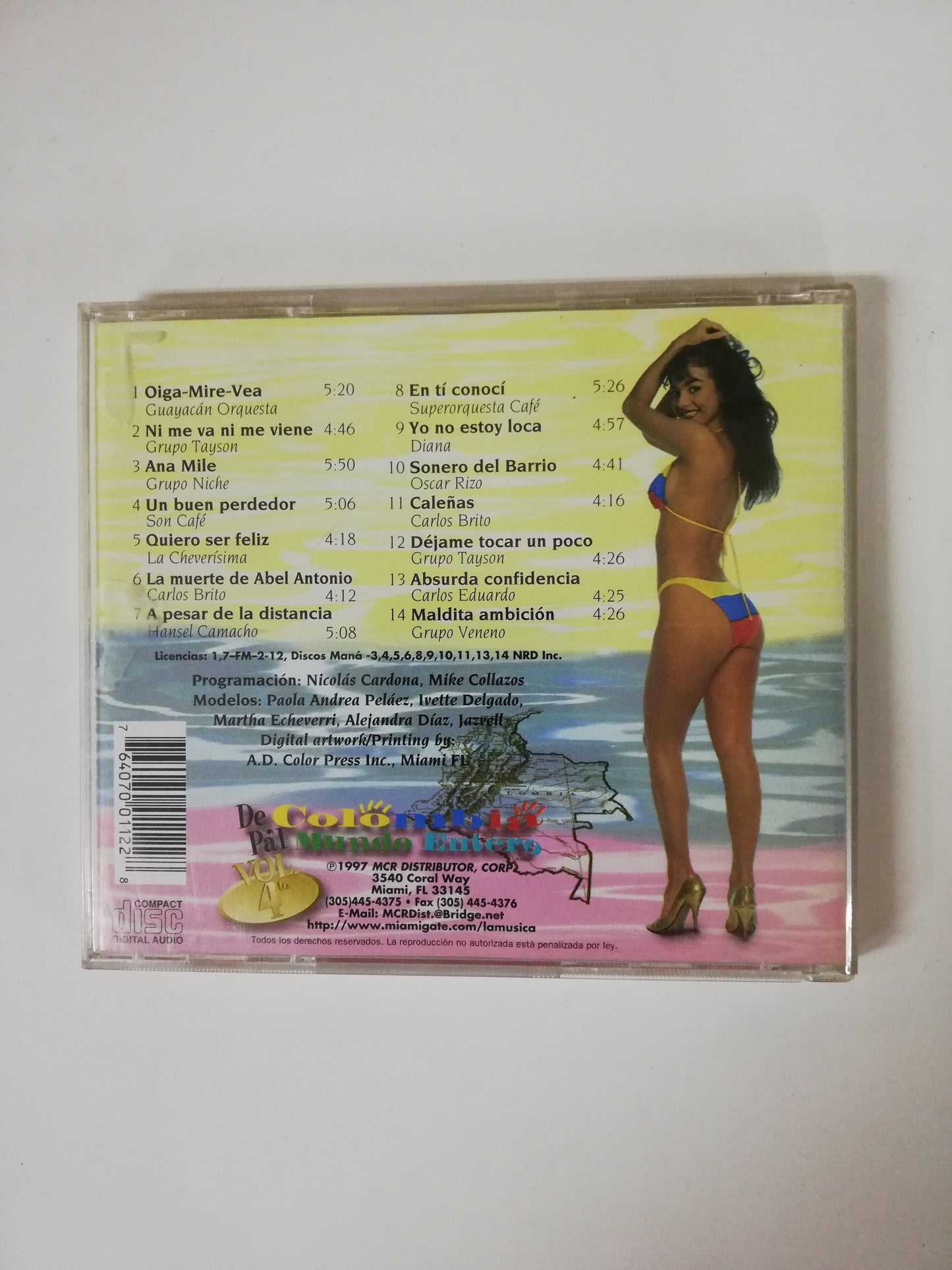 CD DE COLOMBIA PAL MUNDO ENTERO - DE COLOMBIA PAL MUNDO ENTERO VOL. 4