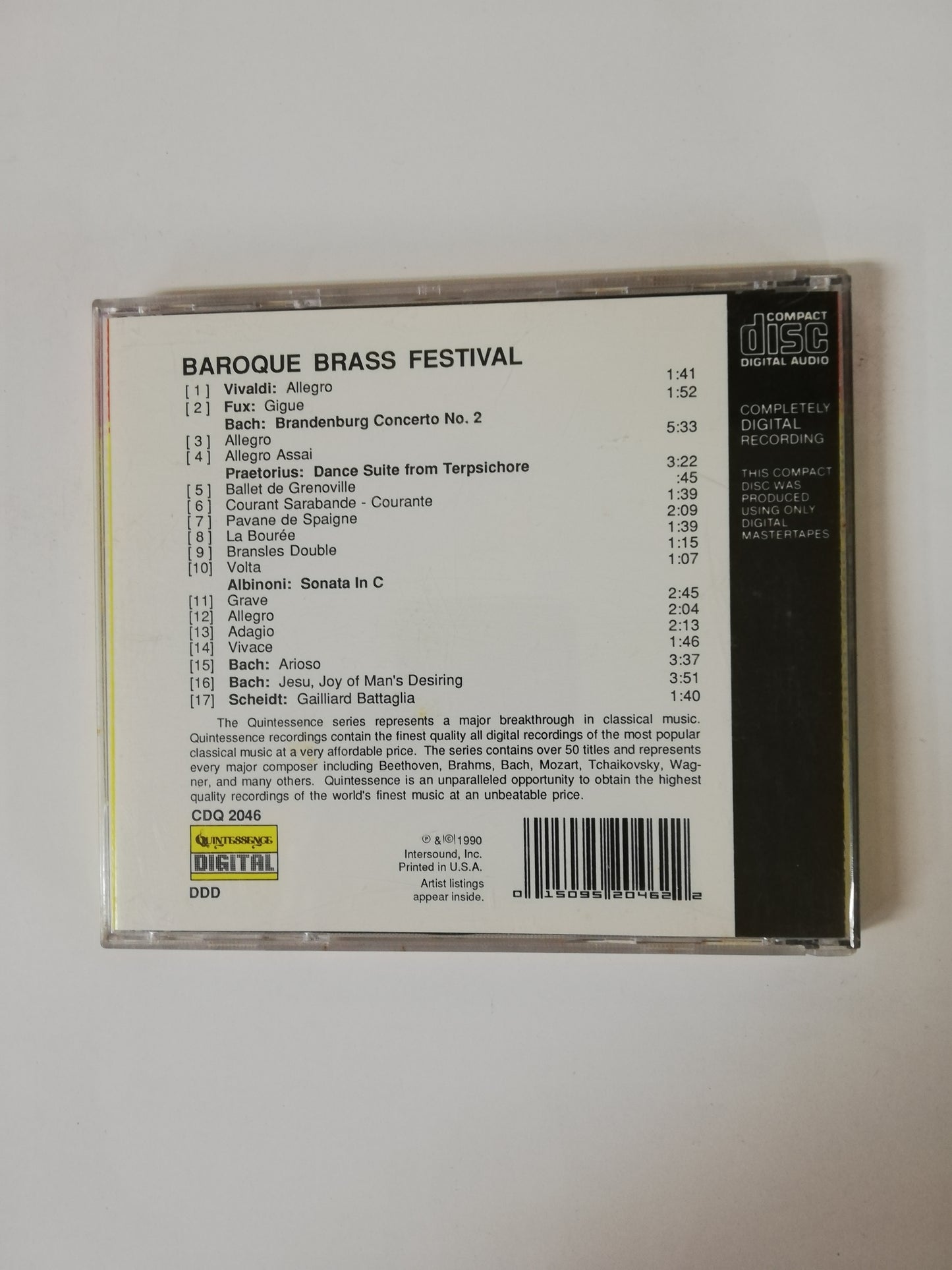 CD BACH - VIVALDI - BARROQUE BRASS FESTIVAL