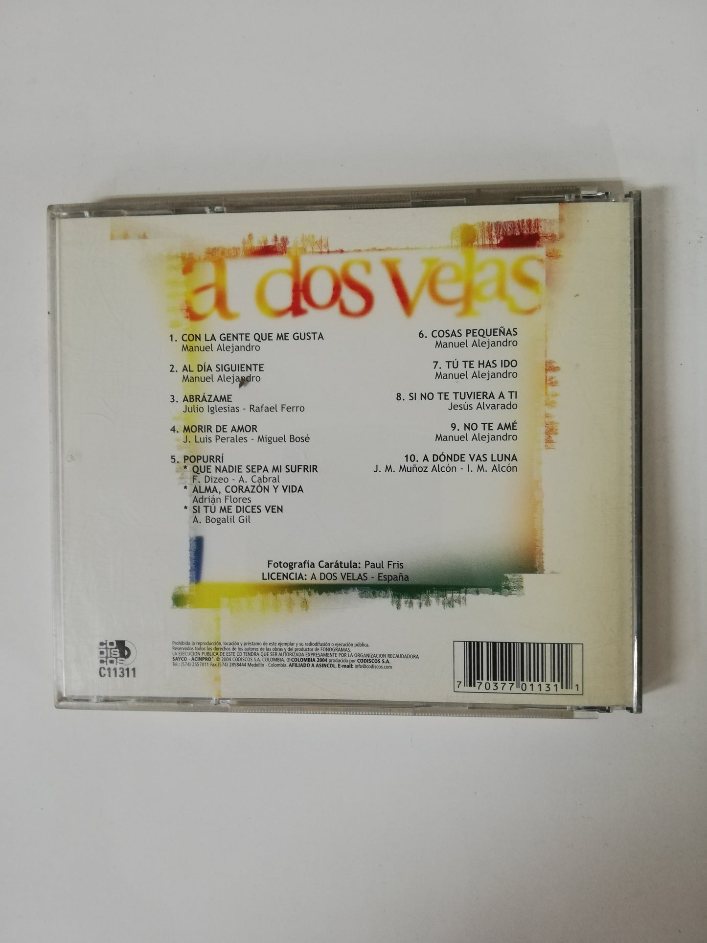 CD A DOS VELAS - CON LA GENTE QUE ME GUSTA