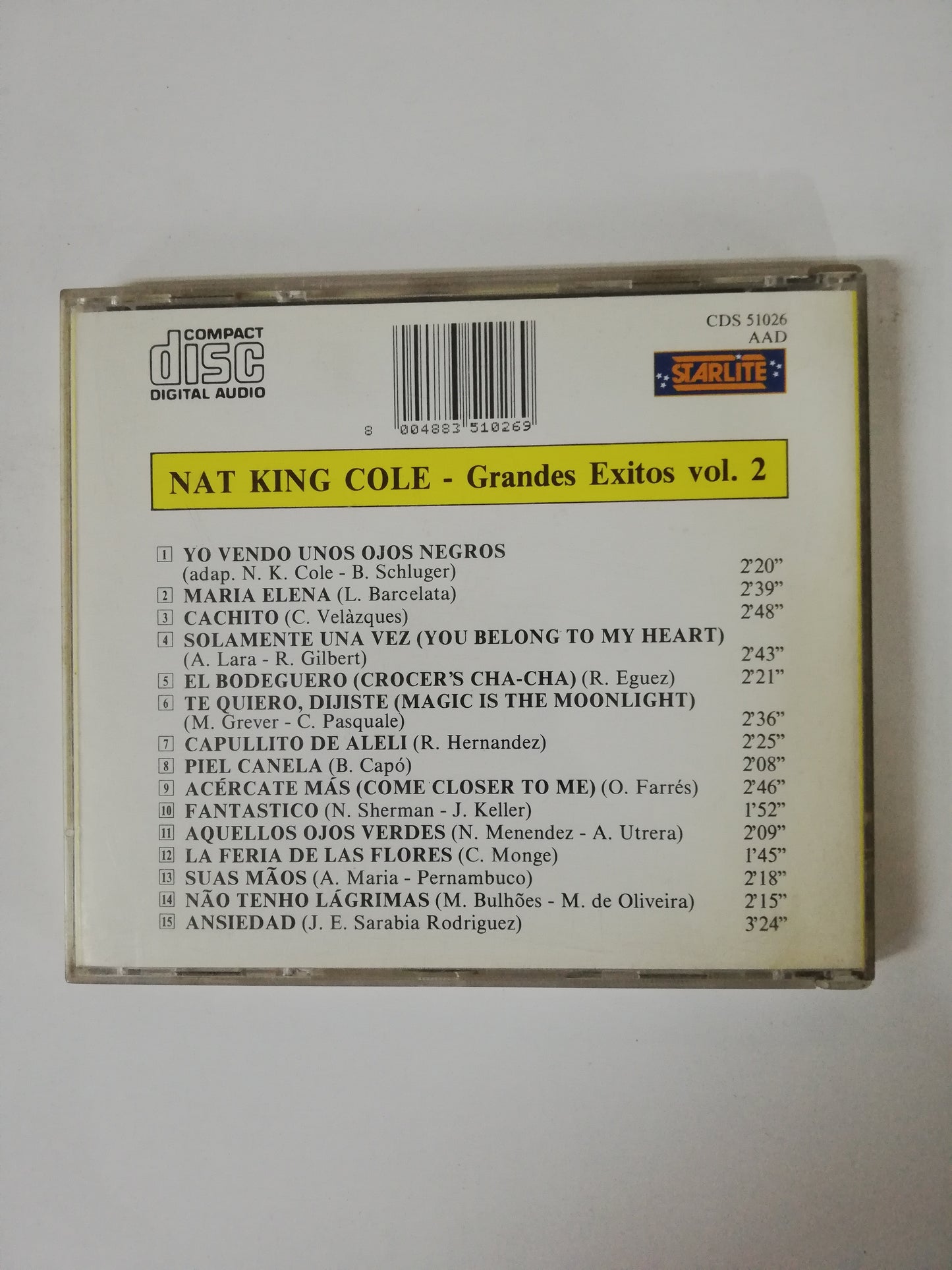 CD NAT KING COLE - GRANDES EXITOS EN ESPAÑOL VOL. 2