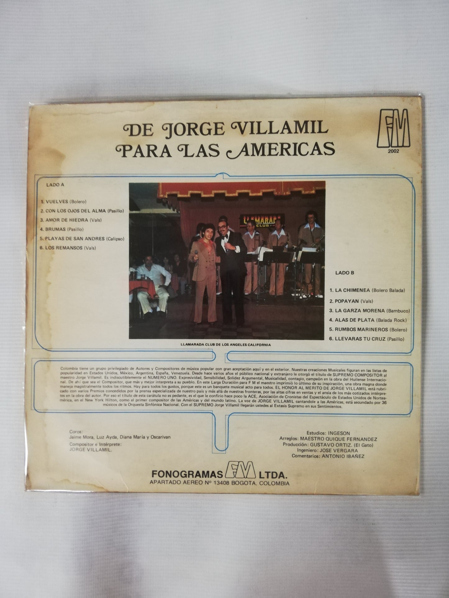 LP JORGE VILLAMIL - DE JORGE VILLAMIL PARA LAS AMERICAS