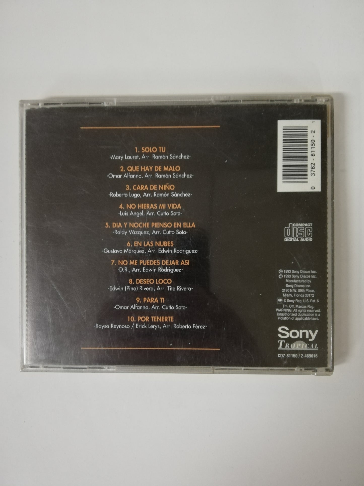 CD JERRY RIVERA - CARA DE NIÑO