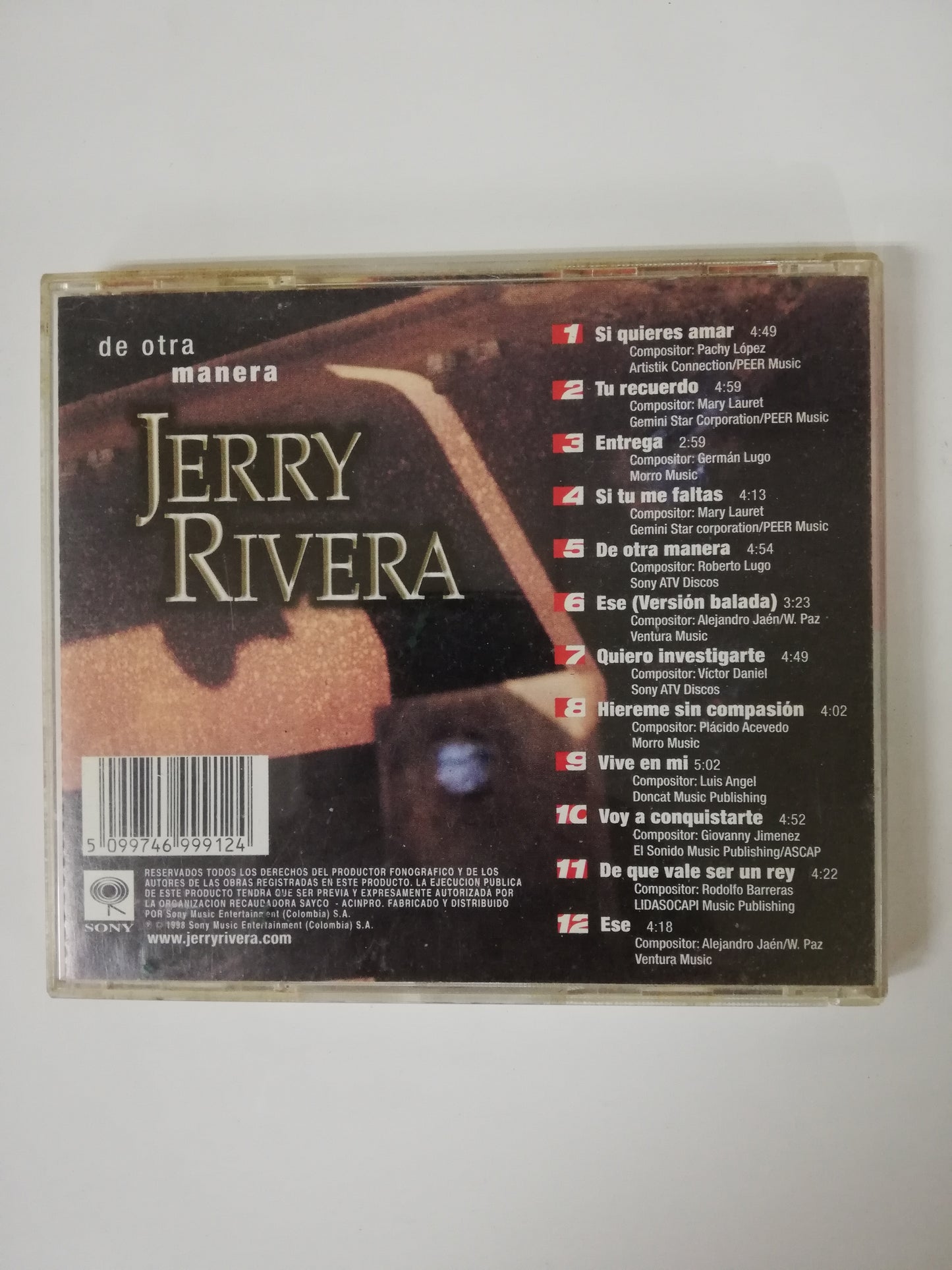 CD JERRY RIVERA - DE OTRA MANERA