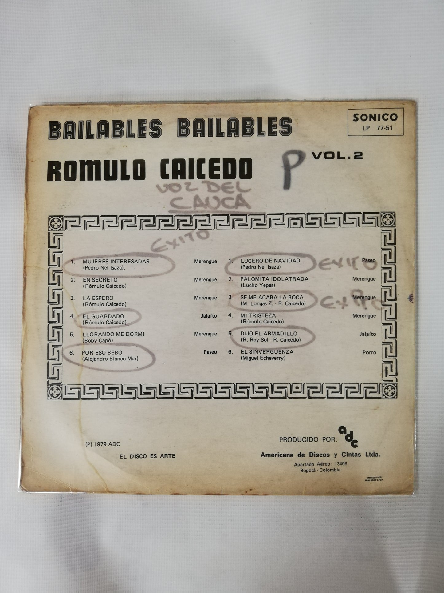 LP ROMULO CAICEDO - BAILABLES BAILABLES VOL. 2