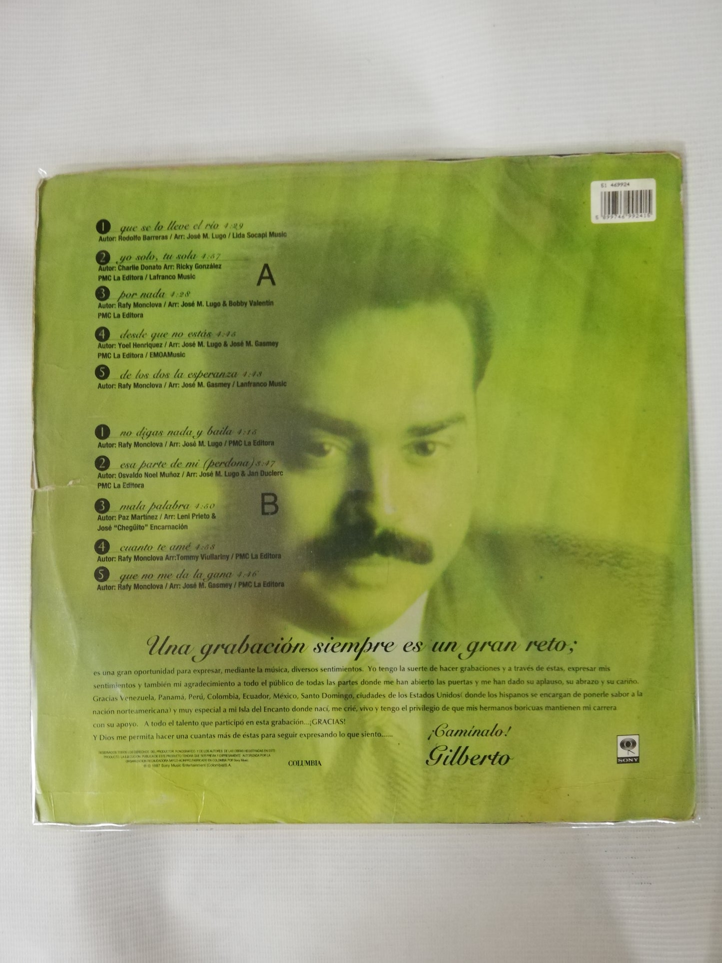 LP GILBERTO SANTA ROSA - ...DE CORAZÓN