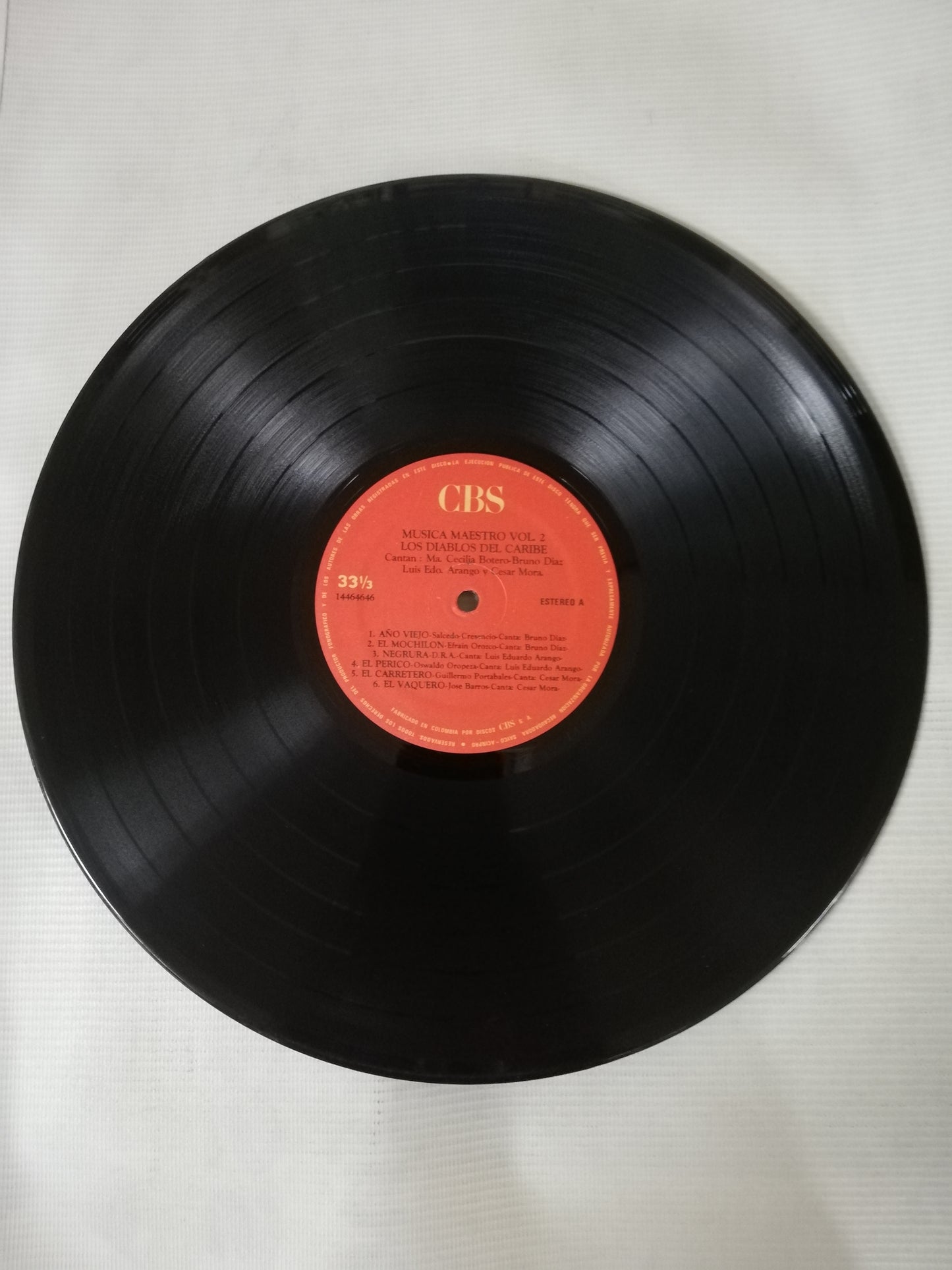 LP LOS DIABLOS DEL CARIBE - MÚSICA MAESTRO VOL. 2 - BANDA SONORA ORIGINAL DE LA TELENOVELA