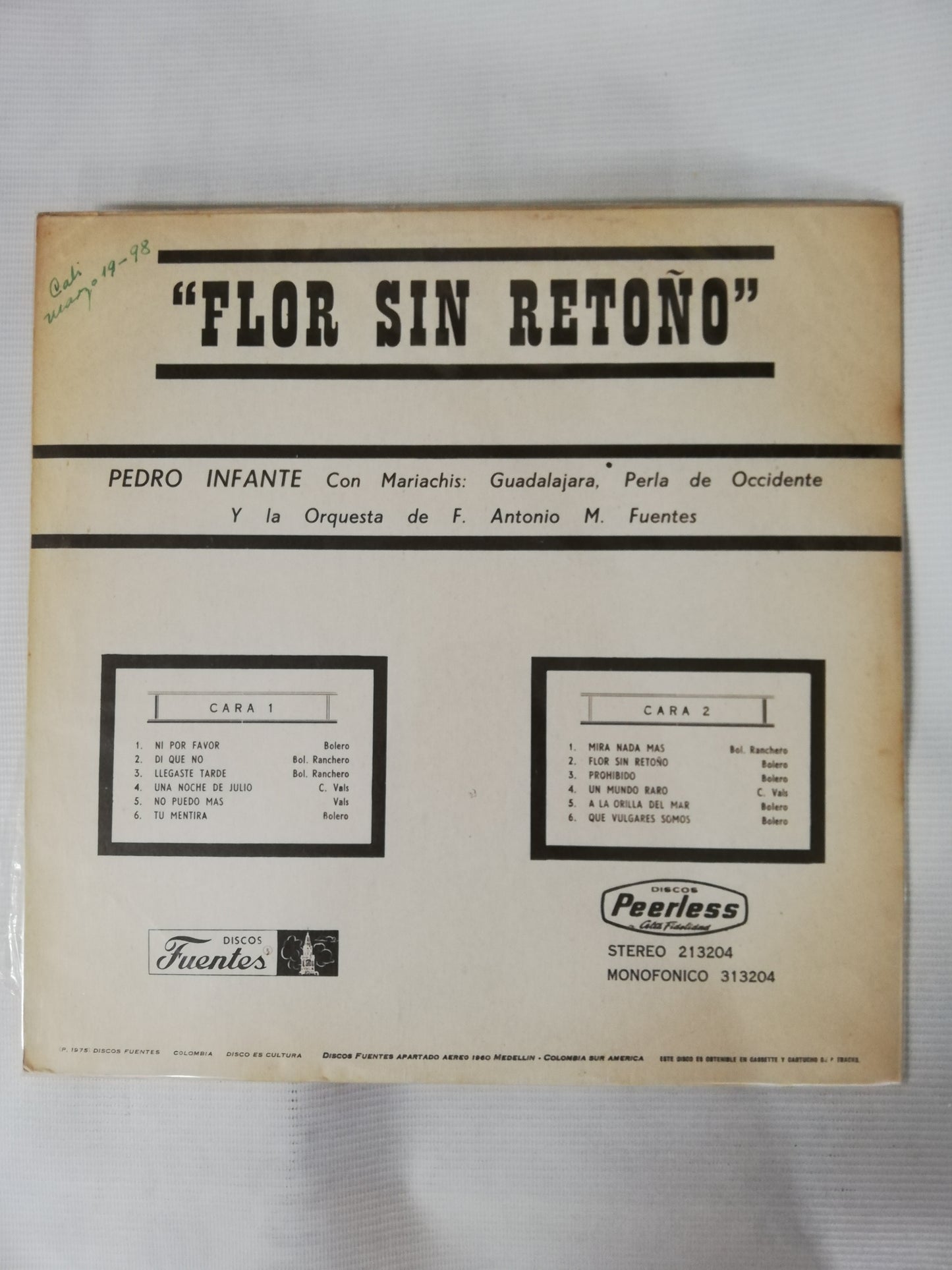 LP PEDRO INFANTE - FLOR SIN RETOÑO