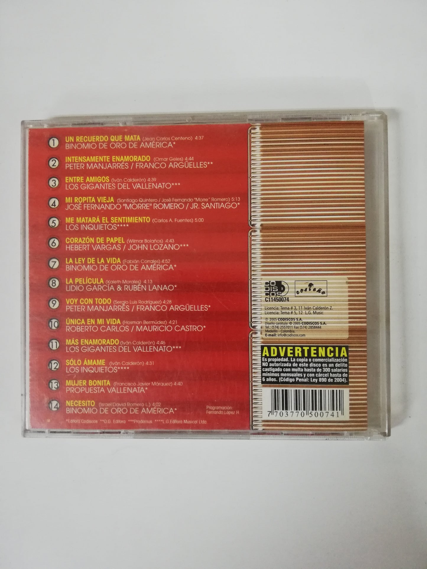 CD VALLENATOS DE ORO - VALLENATOS DE ORO VOL. 30