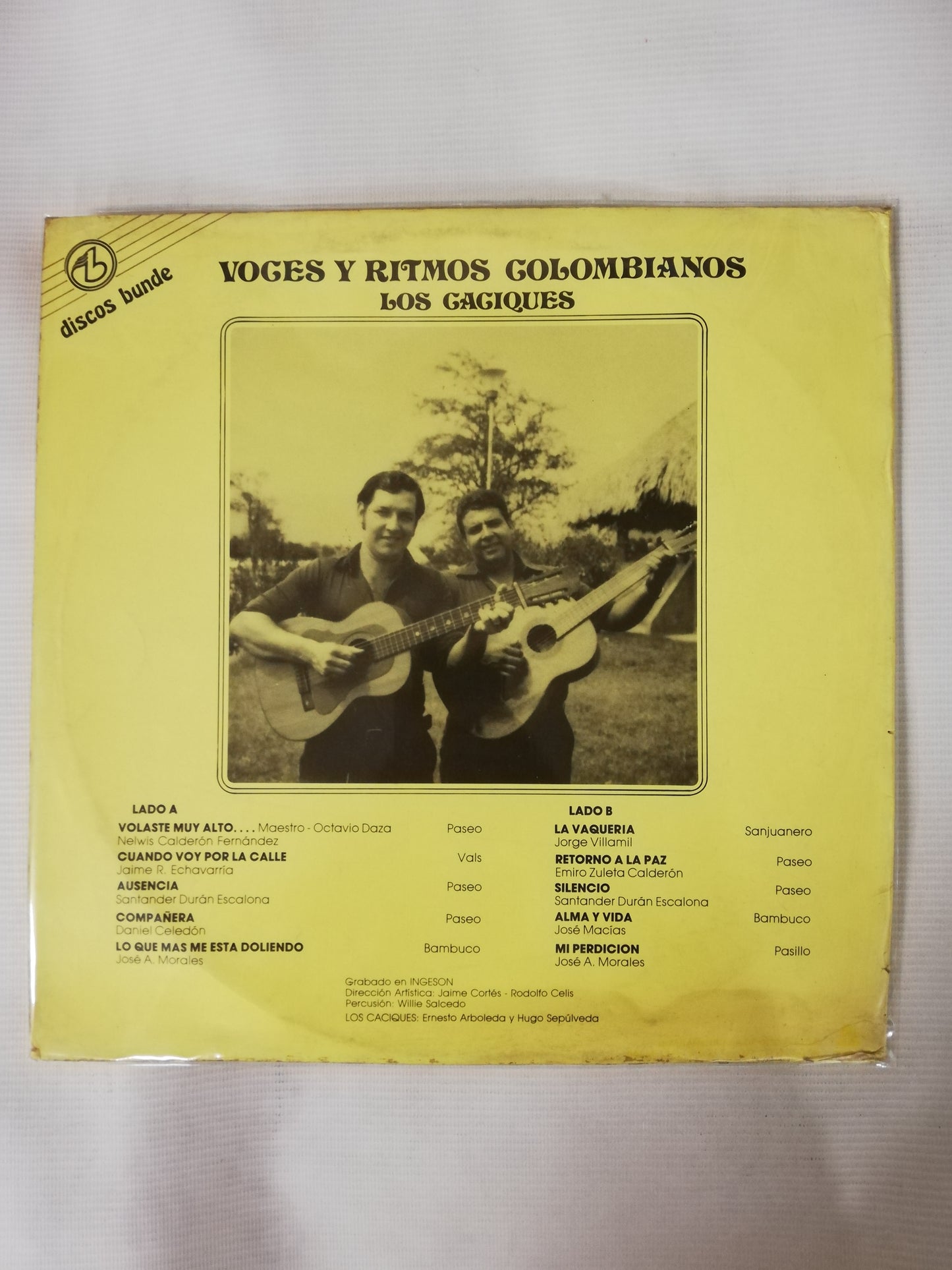 LP LOS CACIQUES - VOCES Y RITMOS COLOMBIANOS