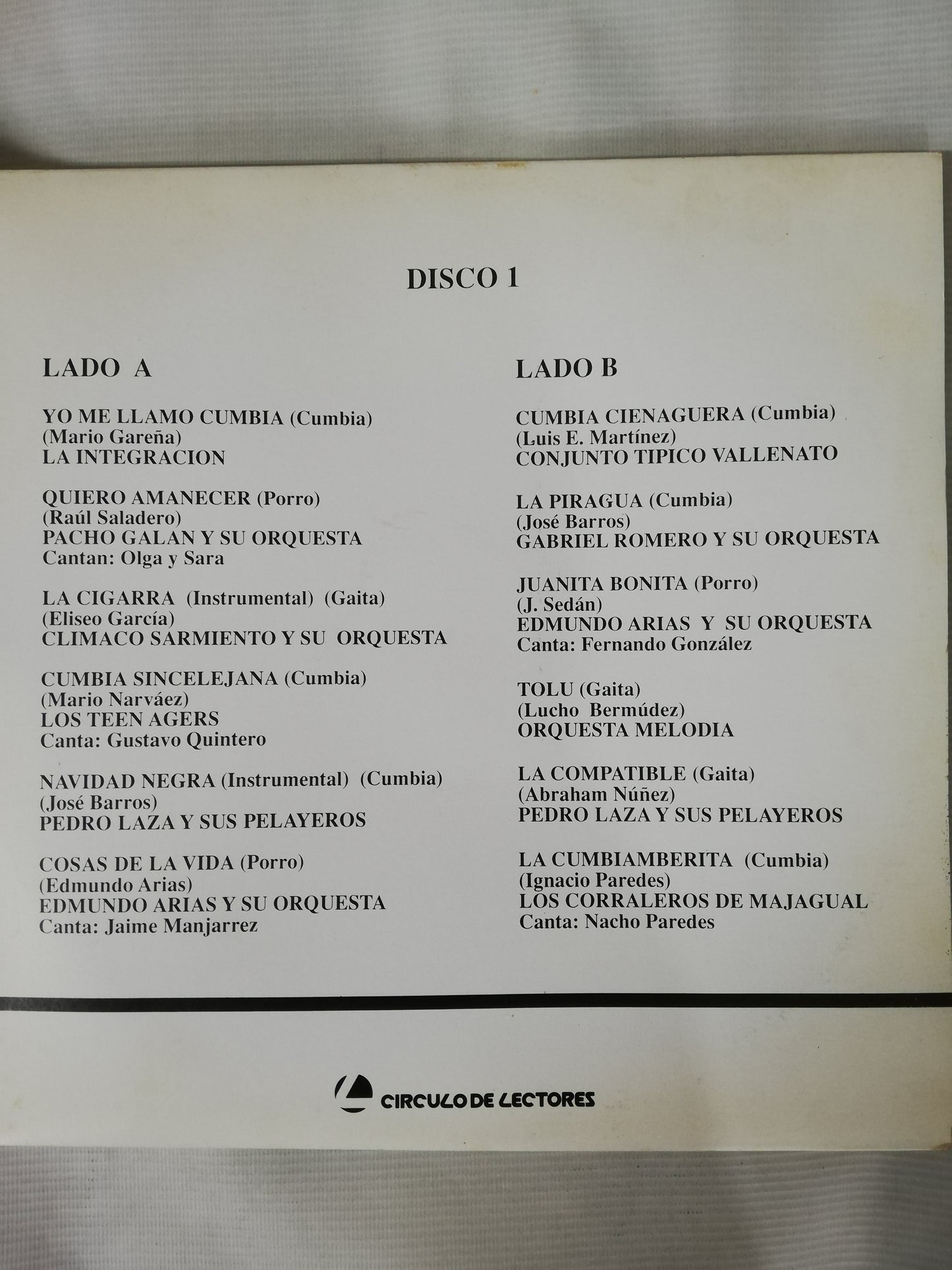 LP SELECCIONES CIRCULO DE CUMBIAS, GAITAS Y PORROS - VARIOS INTÉRPRETES - VINYL X 3