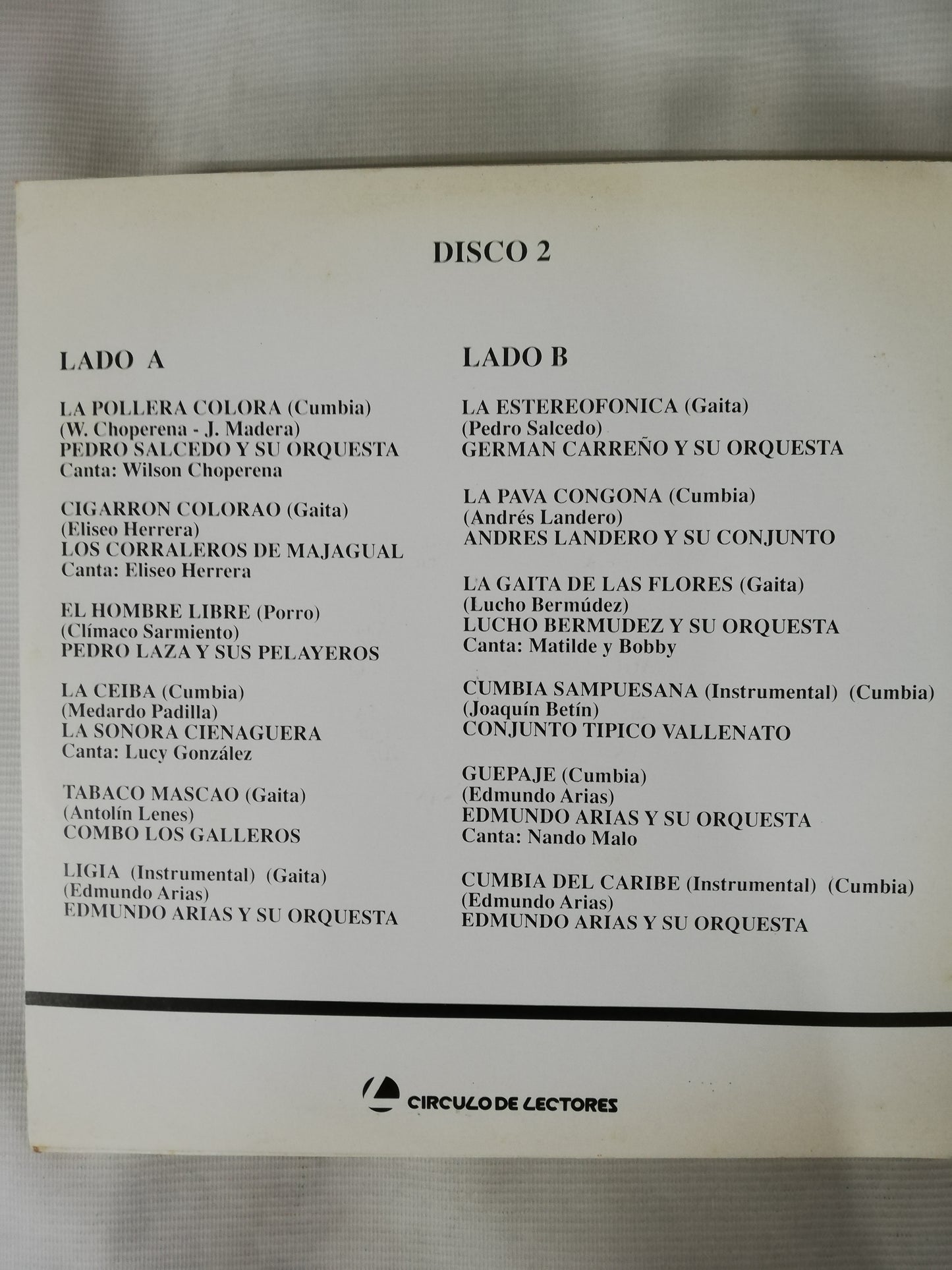 LP SELECCIONES CIRCULO DE CUMBIAS, GAITAS Y PORROS - VARIOS INTÉRPRETES - VINYL X 3