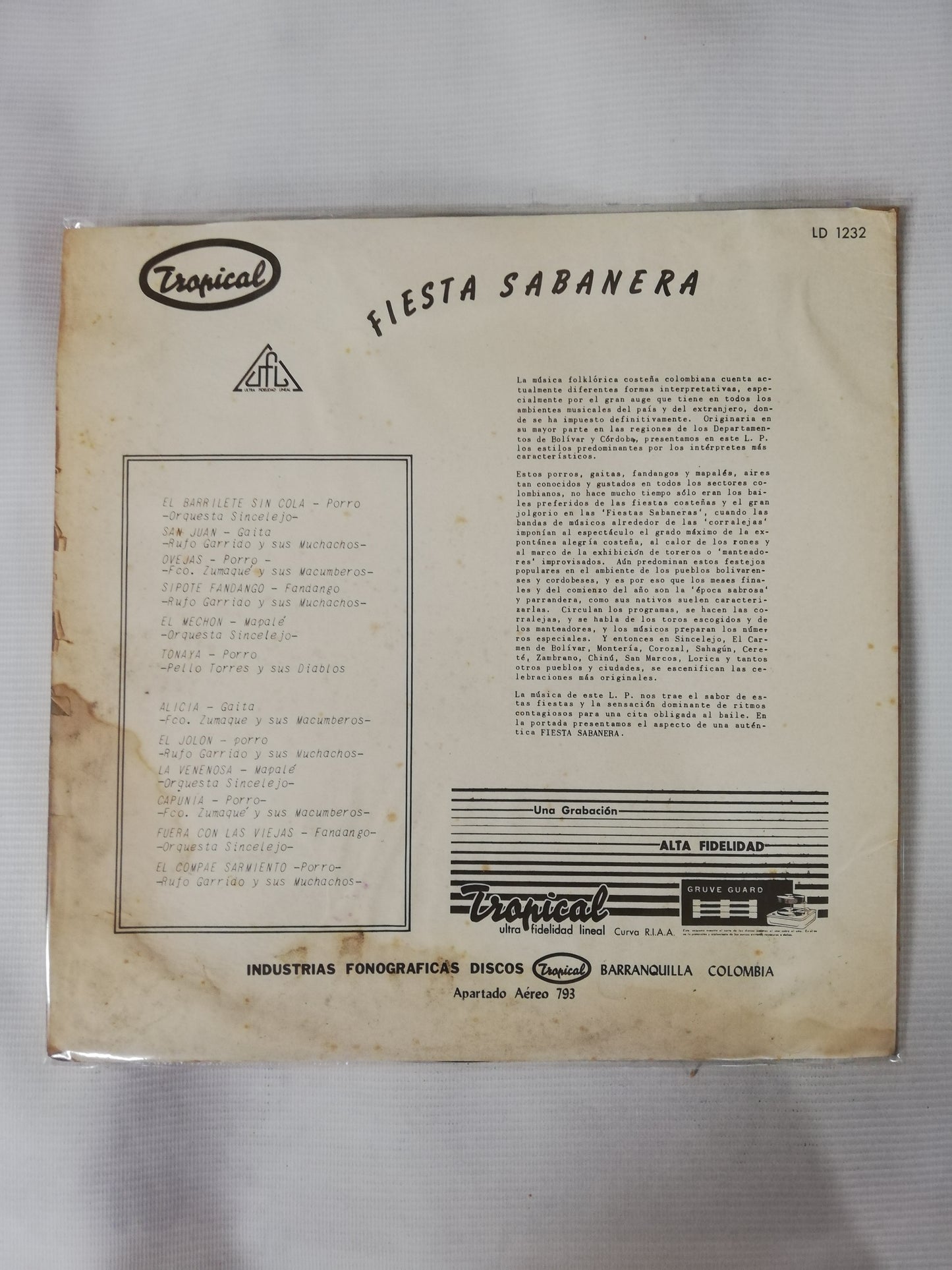 LP FIESTA SABANERA - VARIOS INTÉRPRETES