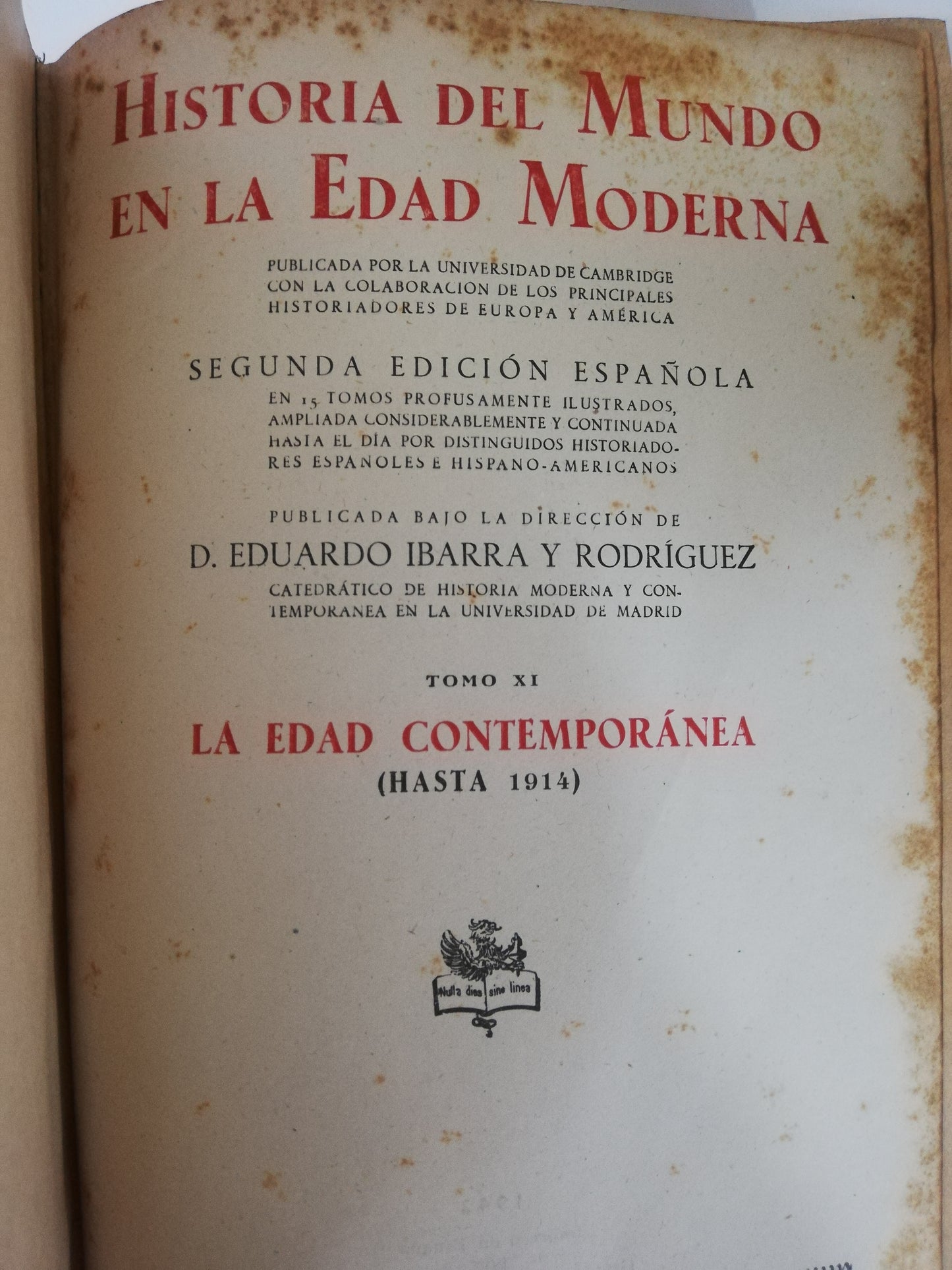 HISTORIA DEL MUNDO EN LA EDAD MODERNA XI - LA EDAD CONTEMPORANEA HASTA 1914