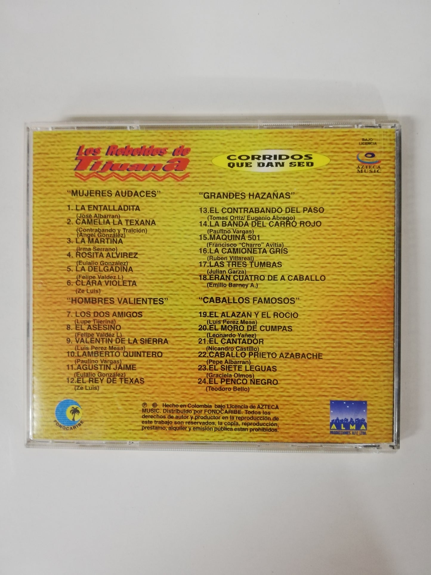 CD LOS REBELDES DE TIJUANA - CORRIDOS QUE DAN SED