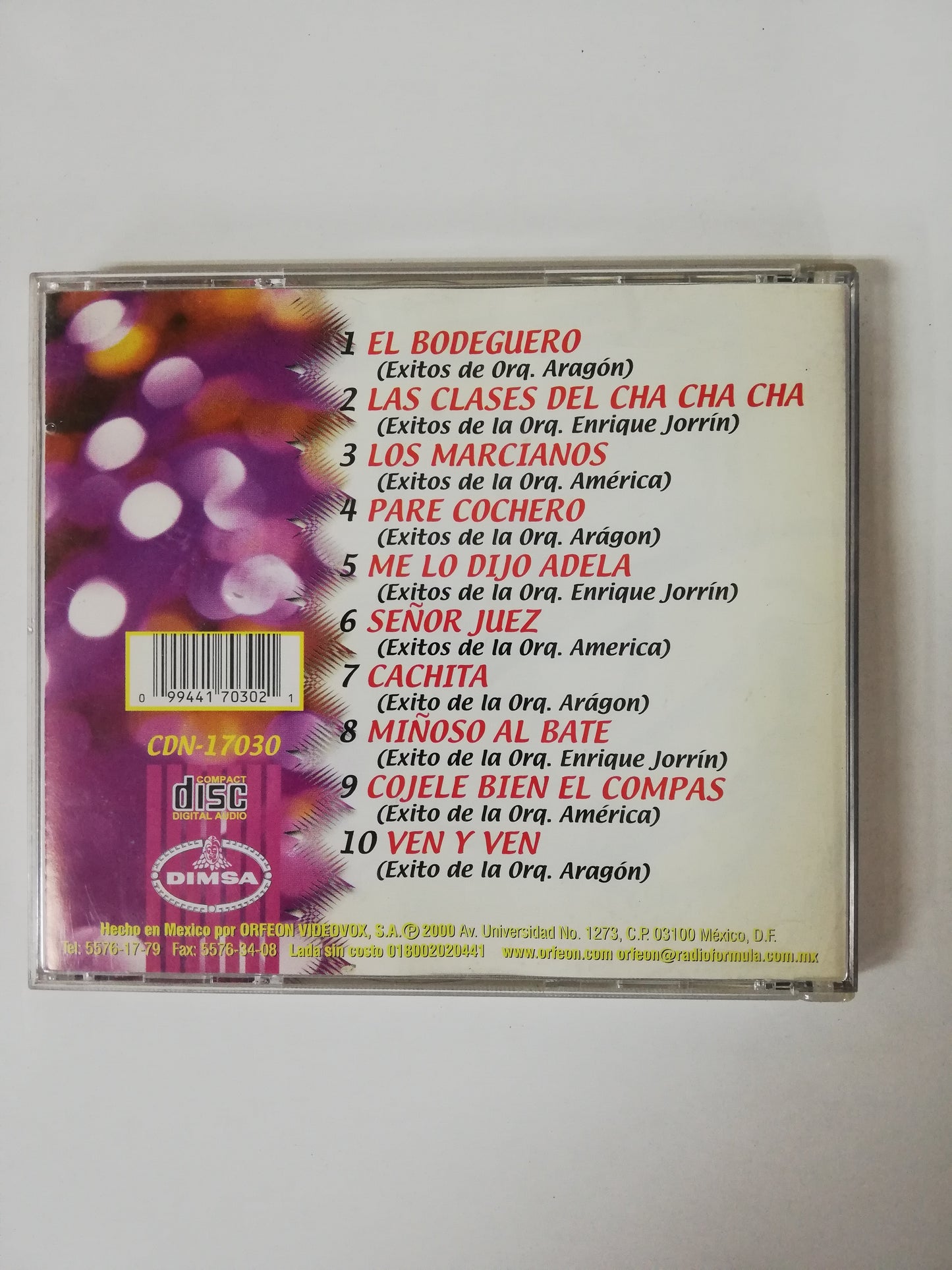 CD ORQUESTA ARAGÓN / ENRIQUE JORRIN / ORQUESTA AMERICA - CHA CHA CHAS