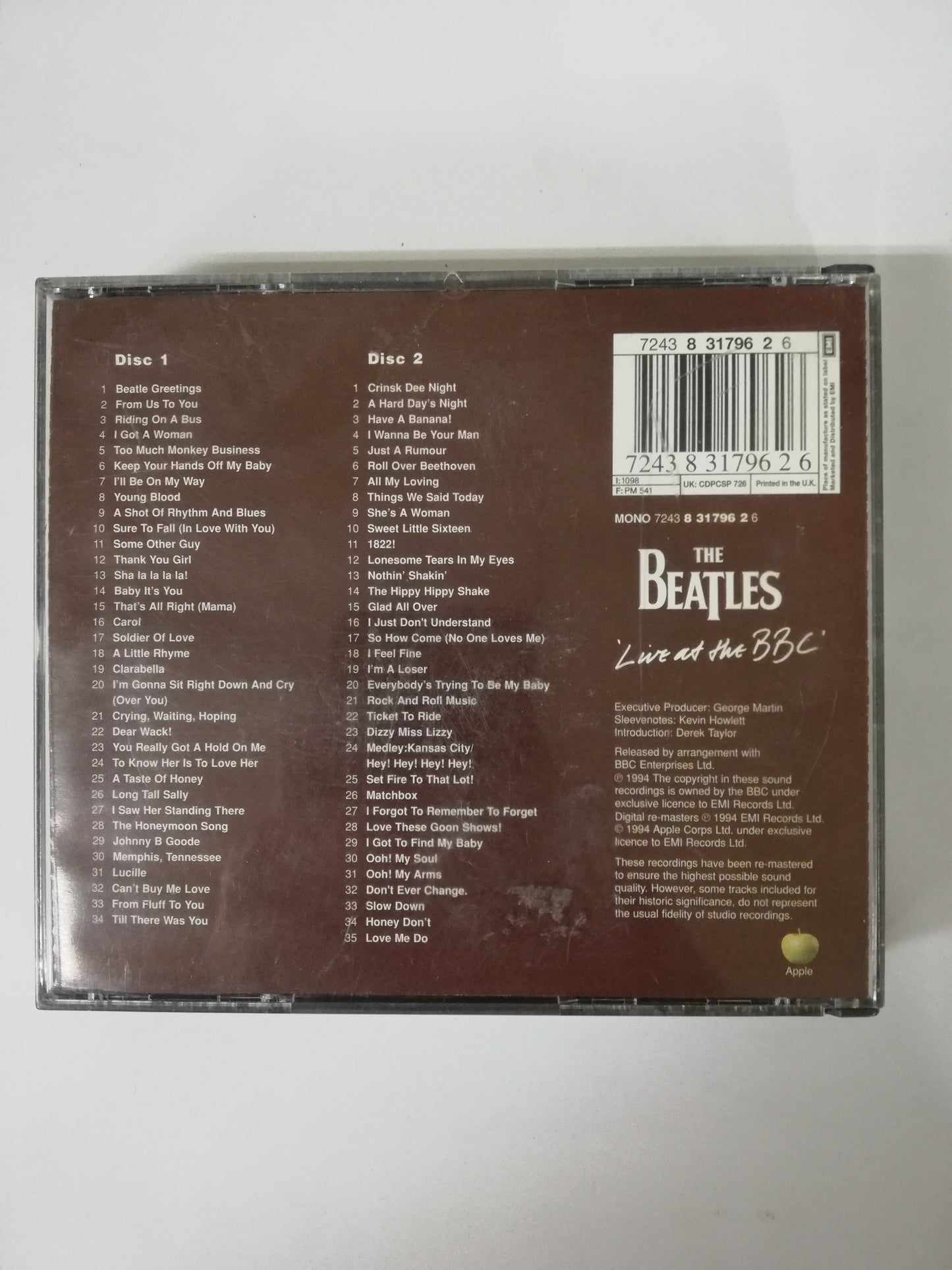 CD THE BEATLES - LIVE AT THE BBC - CD X 2