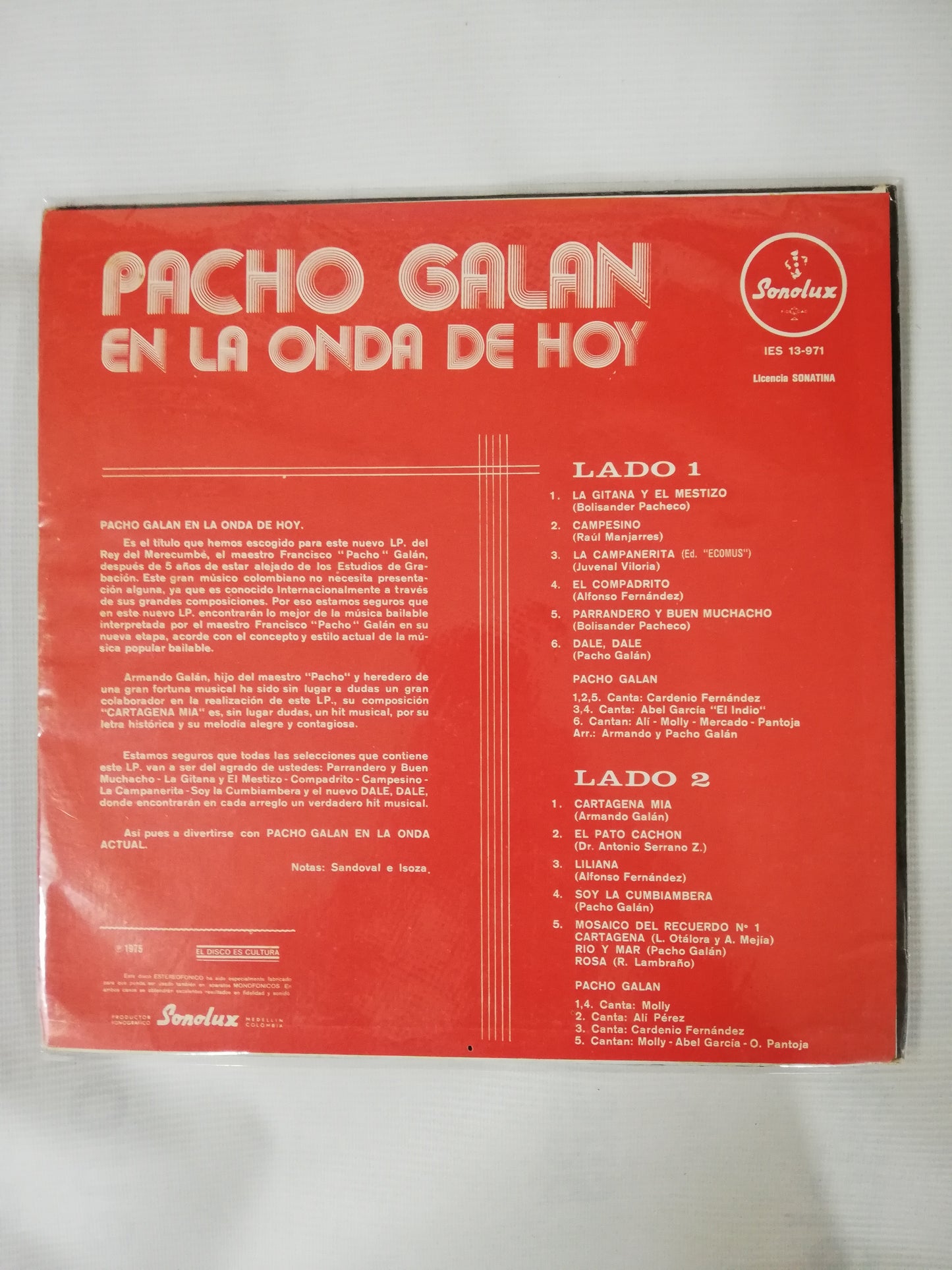 LP PACHO GALÁN Y SU ORQUESTA - PACHO GALÁN EN LA ONDA DE HOY