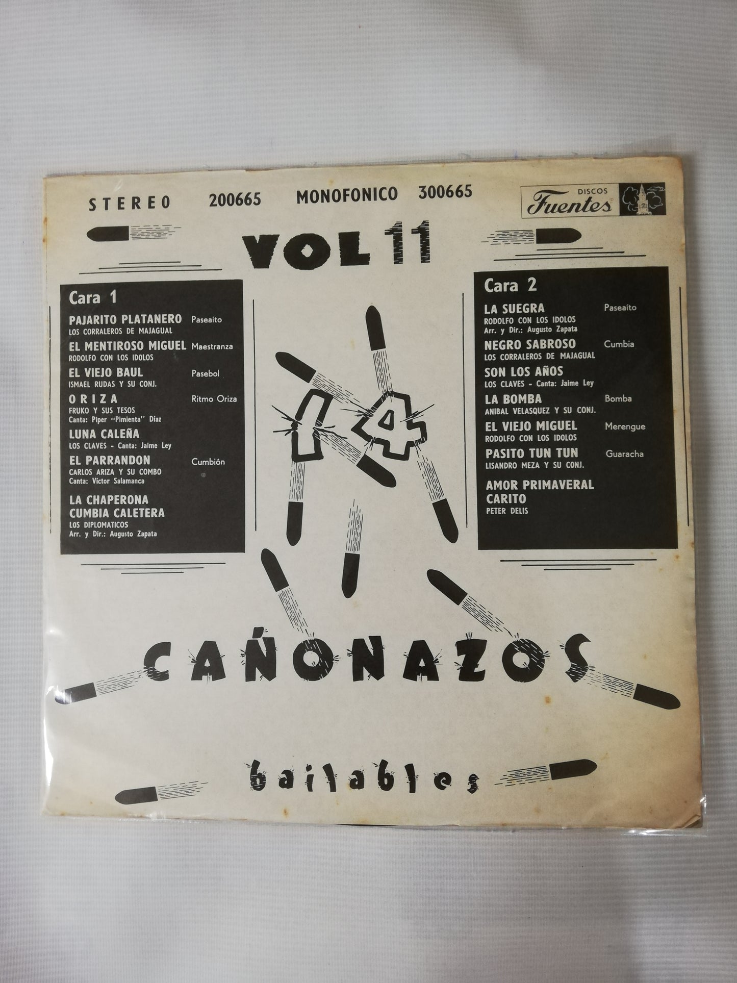 LP 14 CAÑONAZOS BAILABLES - 14 CAÑONAZOS BAILABLES VOL. 11