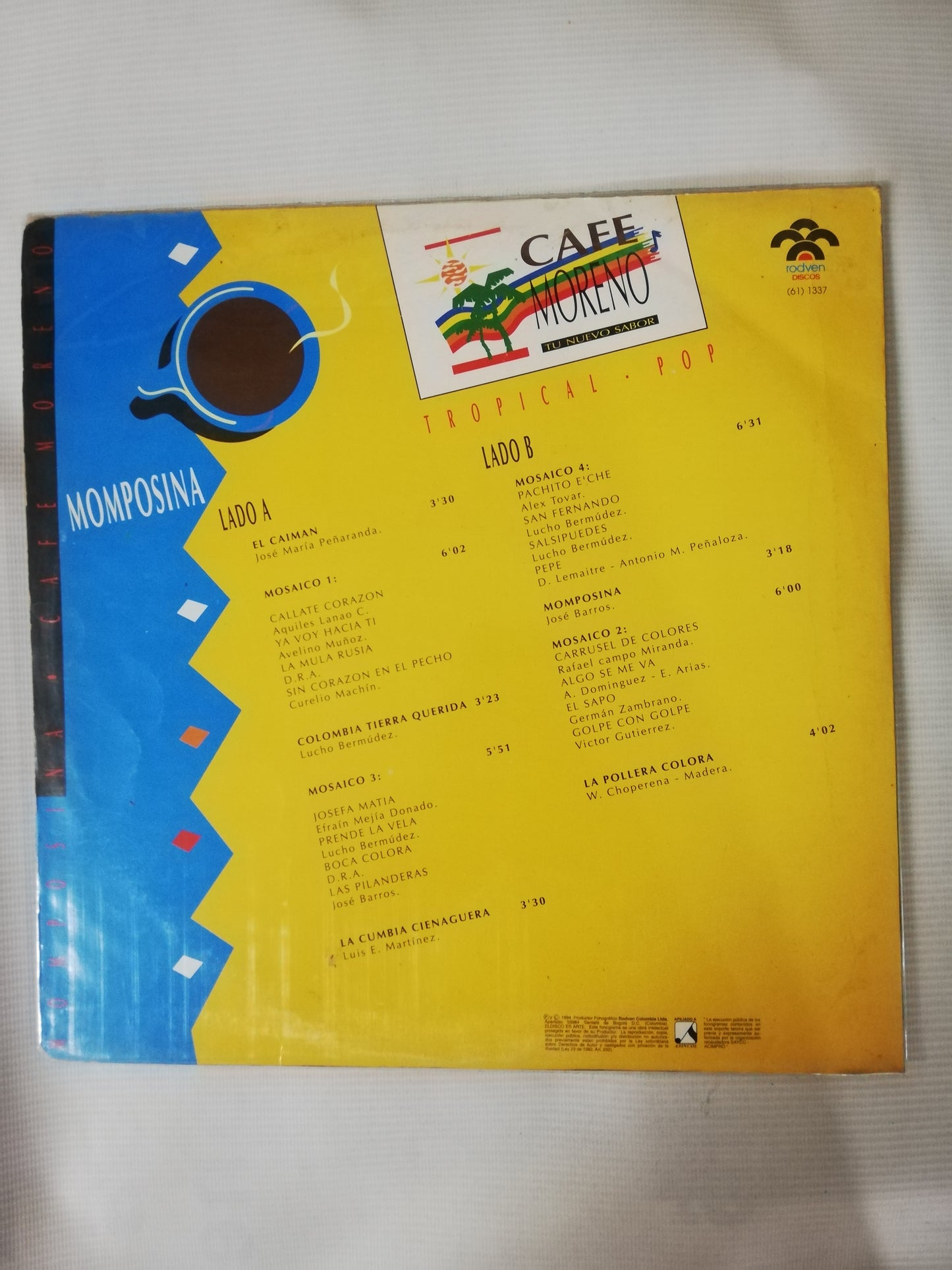 LP CAFÉ MORENO - MOMPOSINA