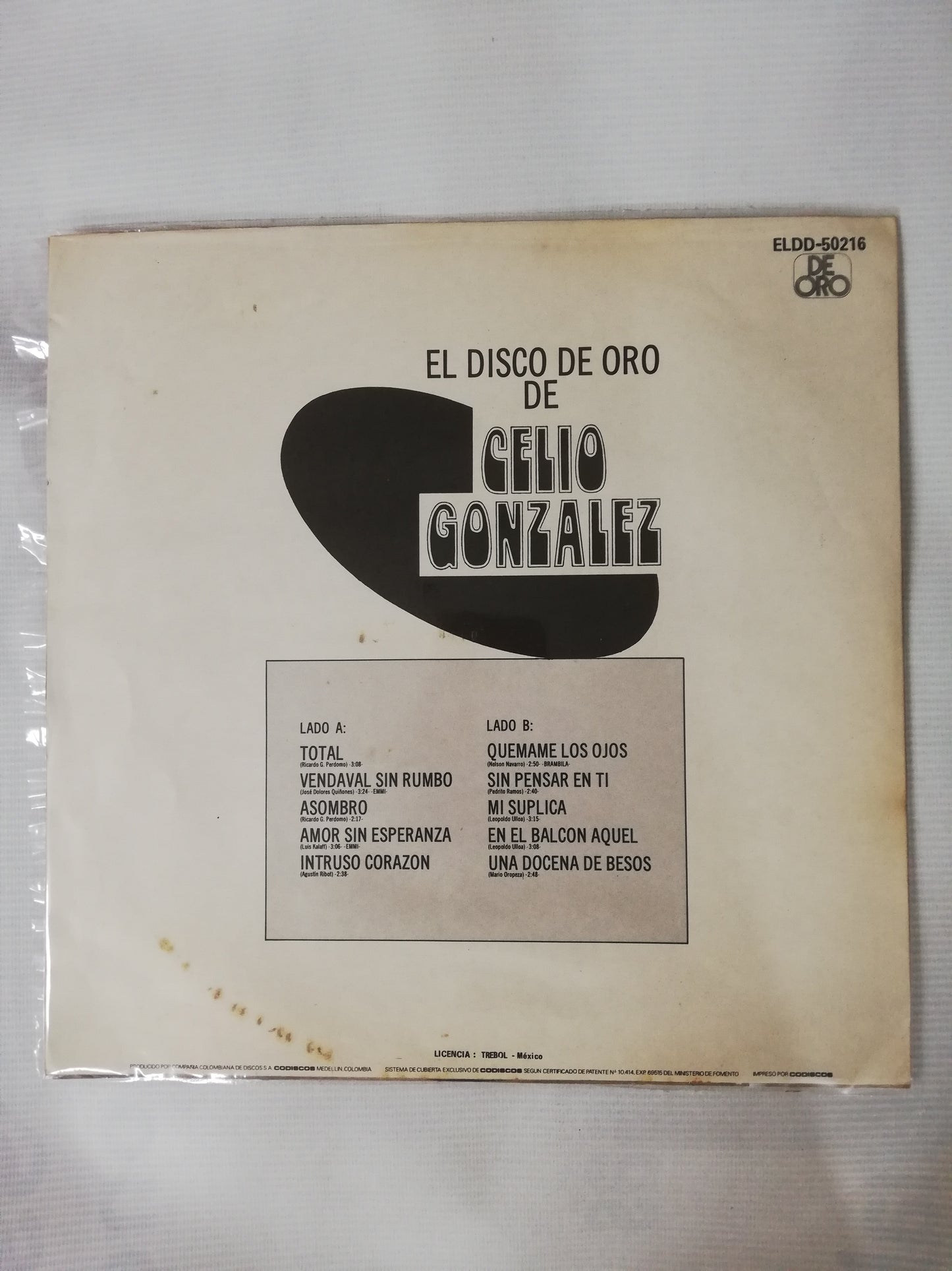 LP CELIO GONZALEZ - EL DISCO DE ORO