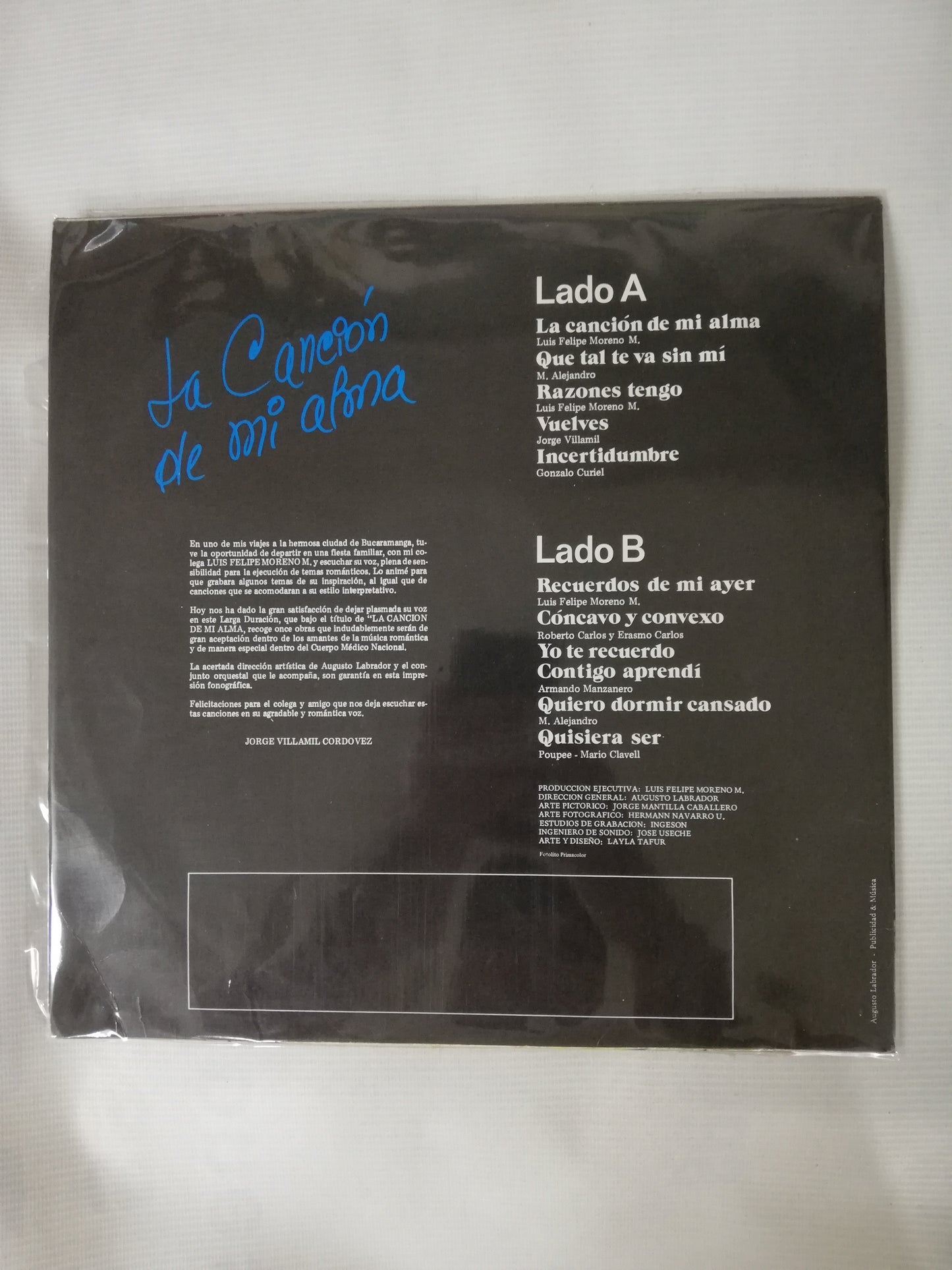 LP LUIS FELIPE MORENO - LA CANCIÓN DE MI ALMA