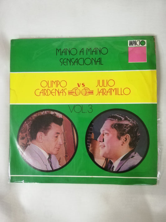 LP OLIMPO CARDENAS / JULIO JARAMILLO - MANO A MANO SENSACIONAL VOL. 3