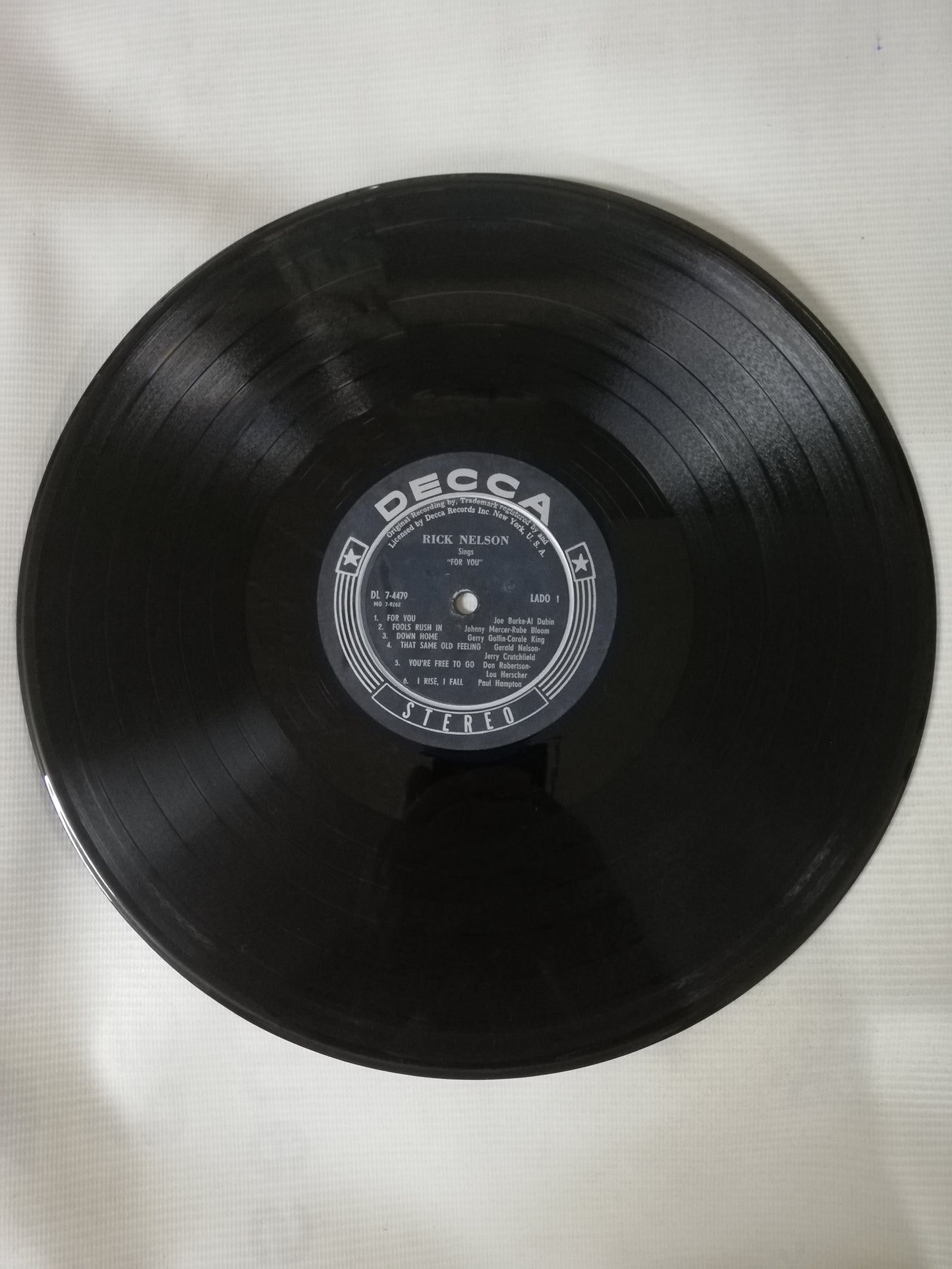 LP RICK NELSON - SINGS "FOR YOU"