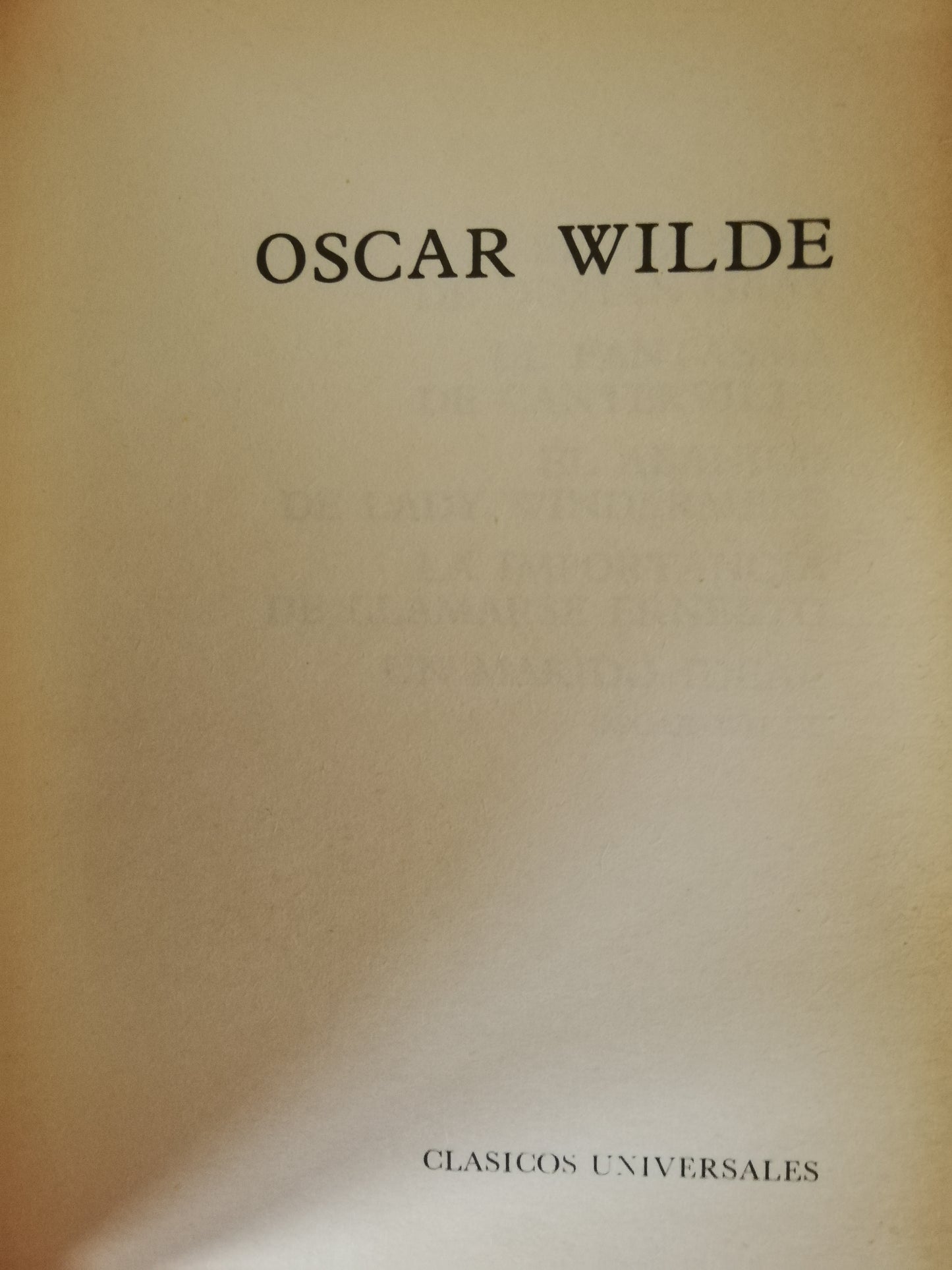 OBRAS - OSCAR WILDE