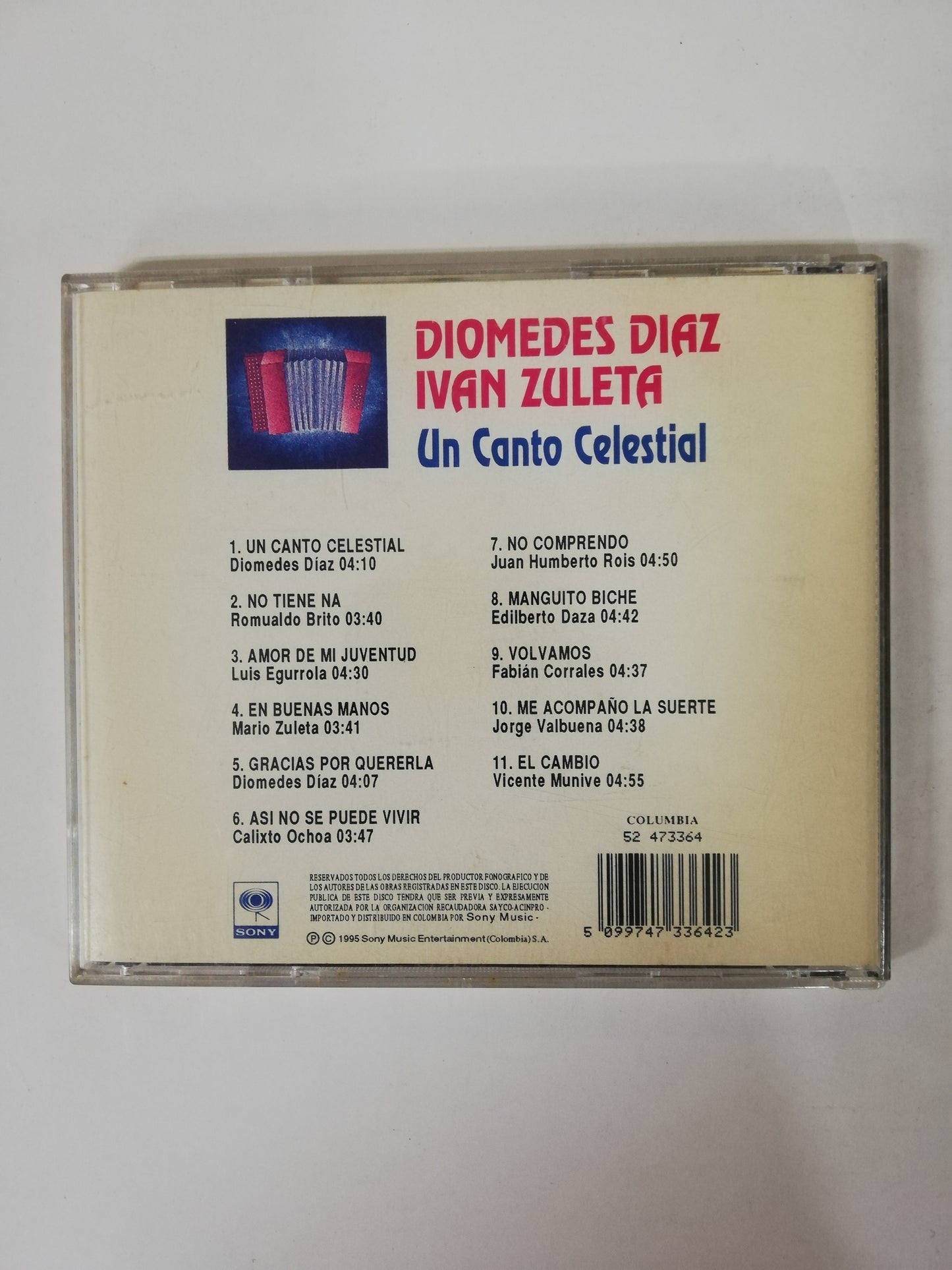 CD DIOMEDES DIAZ / IVAN ZULETA - UN CANTO CELESTIAL
