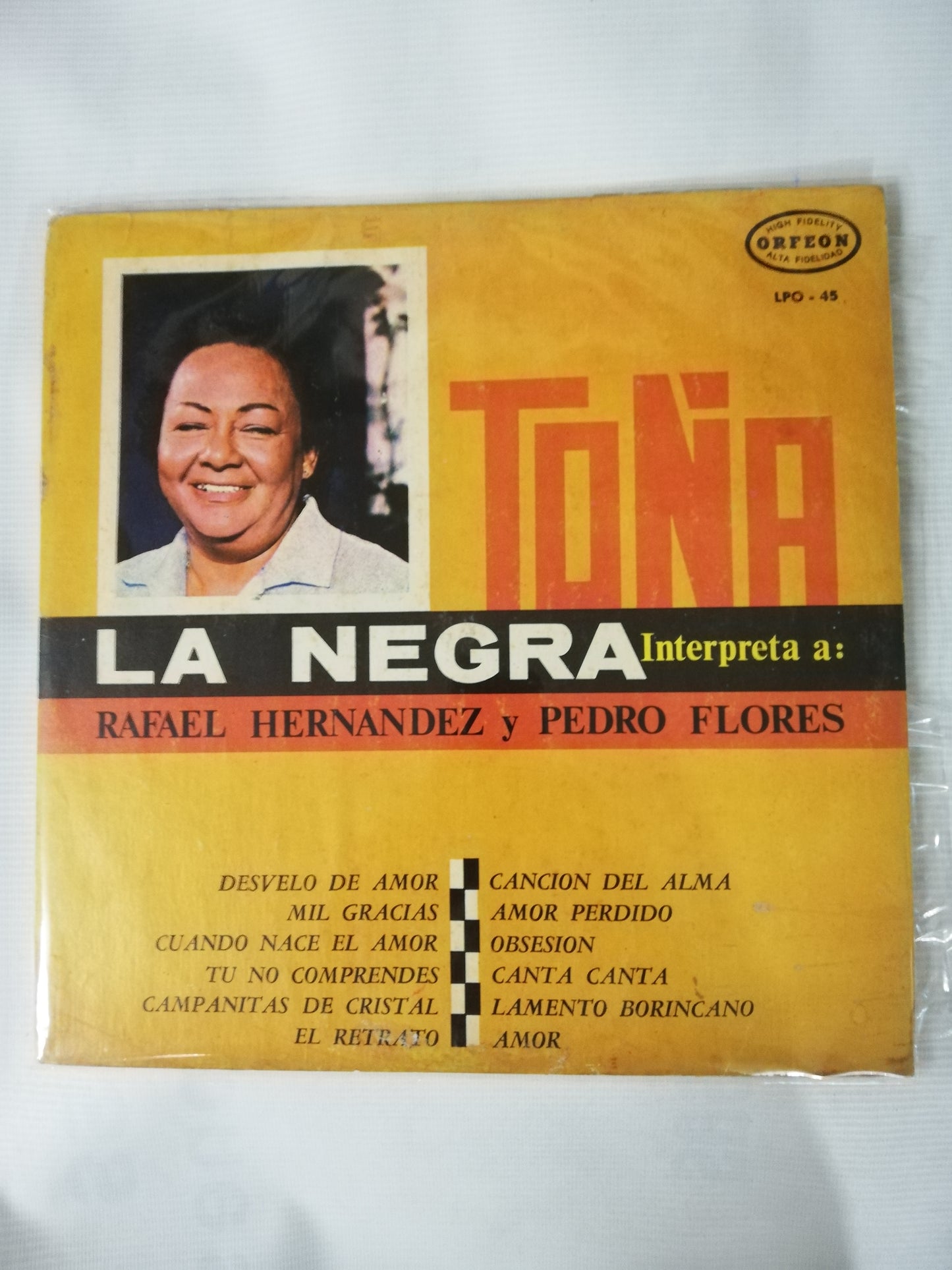 LP TOÑA LA NEGRA - TOÑA LA NEGRA INTERPRETA A RAFAEL HERNANDEZ Y PEDRO FLORES