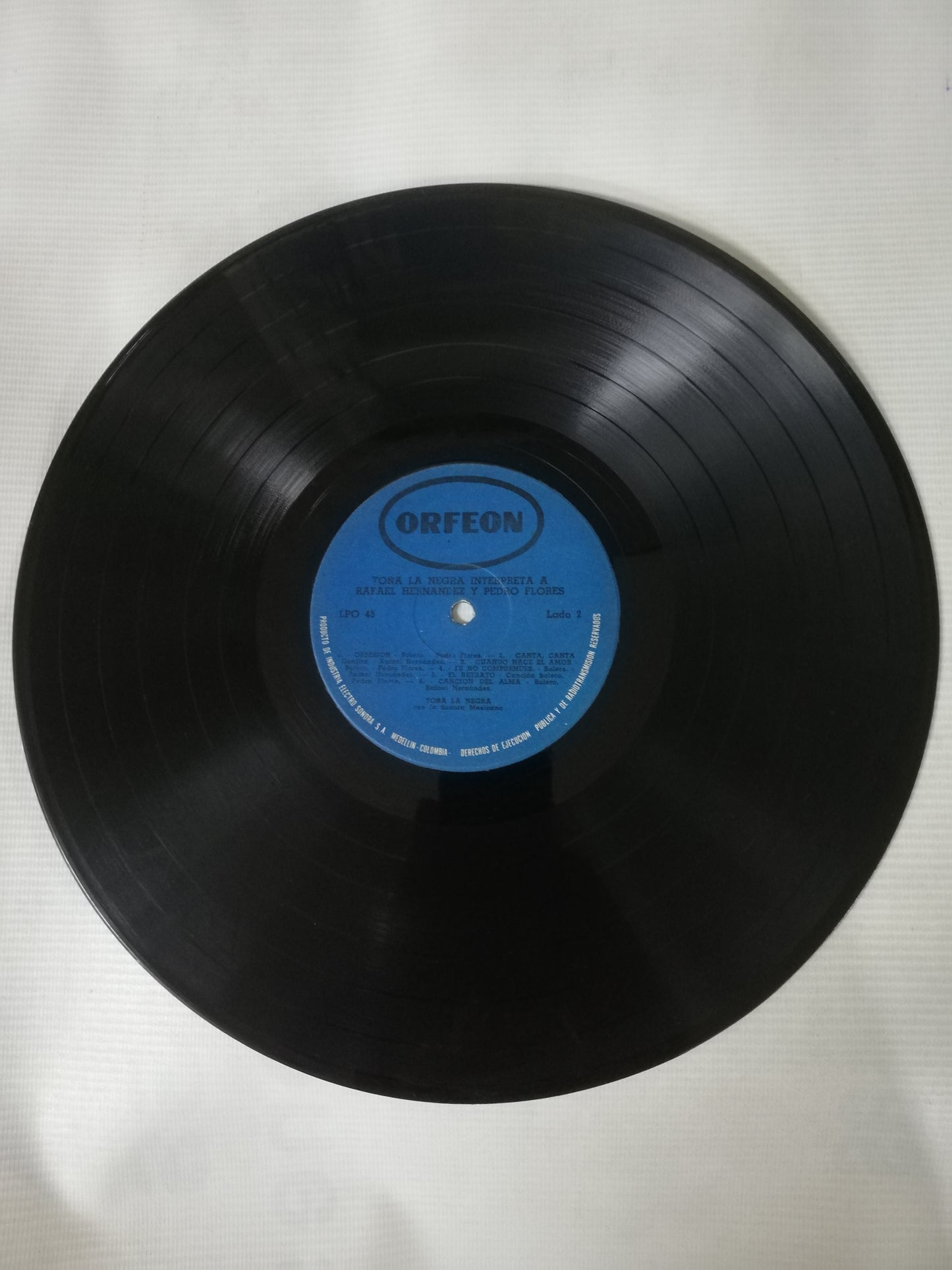 LP TOÑA LA NEGRA - TOÑA LA NEGRA INTERPRETA A RAFAEL HERNANDEZ Y PEDRO FLORES