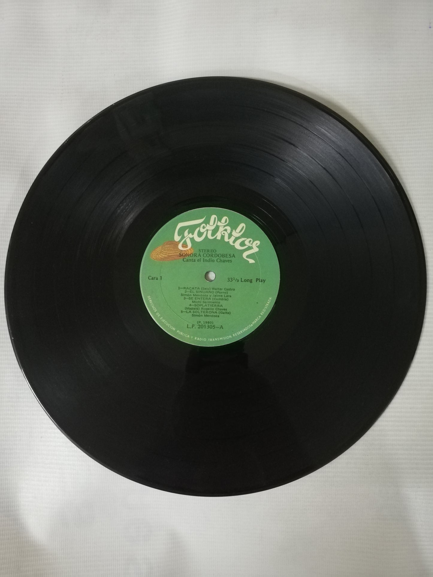 LP SONORA CORDOBESA - CANTA: EL INDIO CHAVES