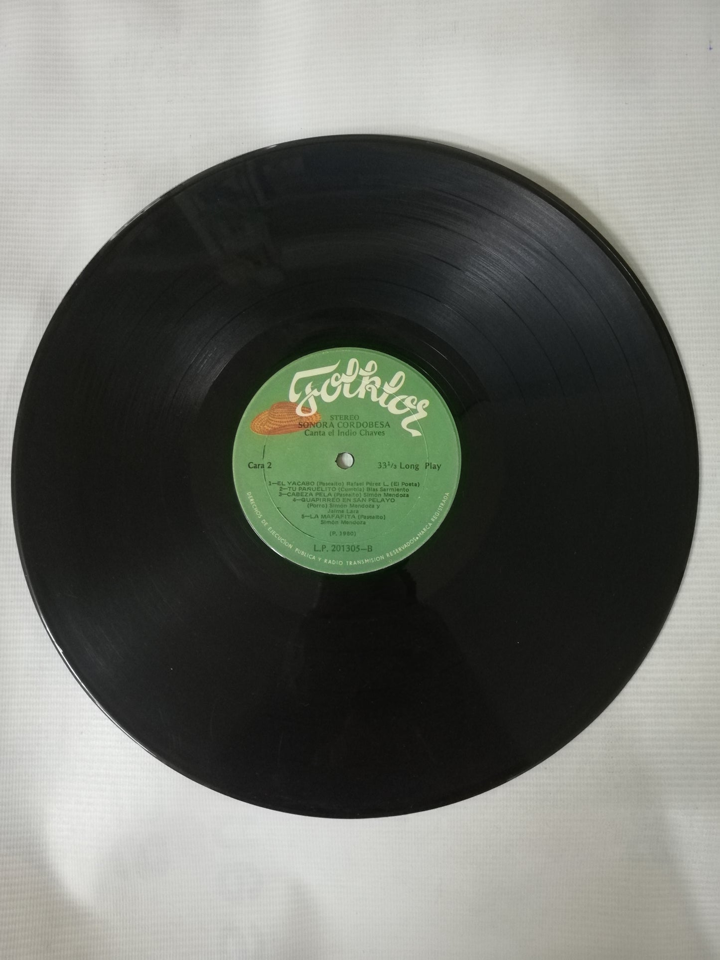 LP SONORA CORDOBESA - CANTA: EL INDIO CHAVES