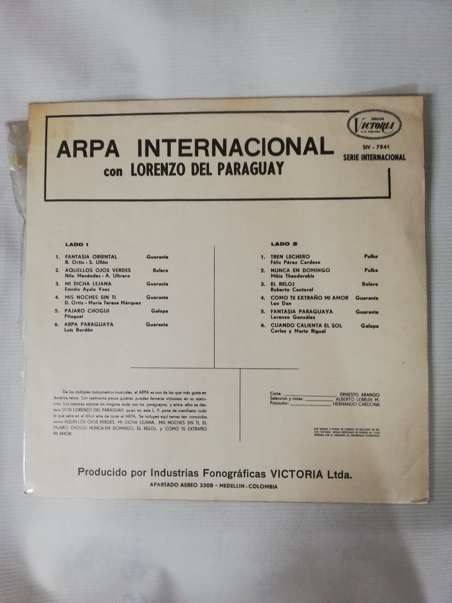 LP LORENZO DEL PARAGUAY - ARPA INTERNACIONAL