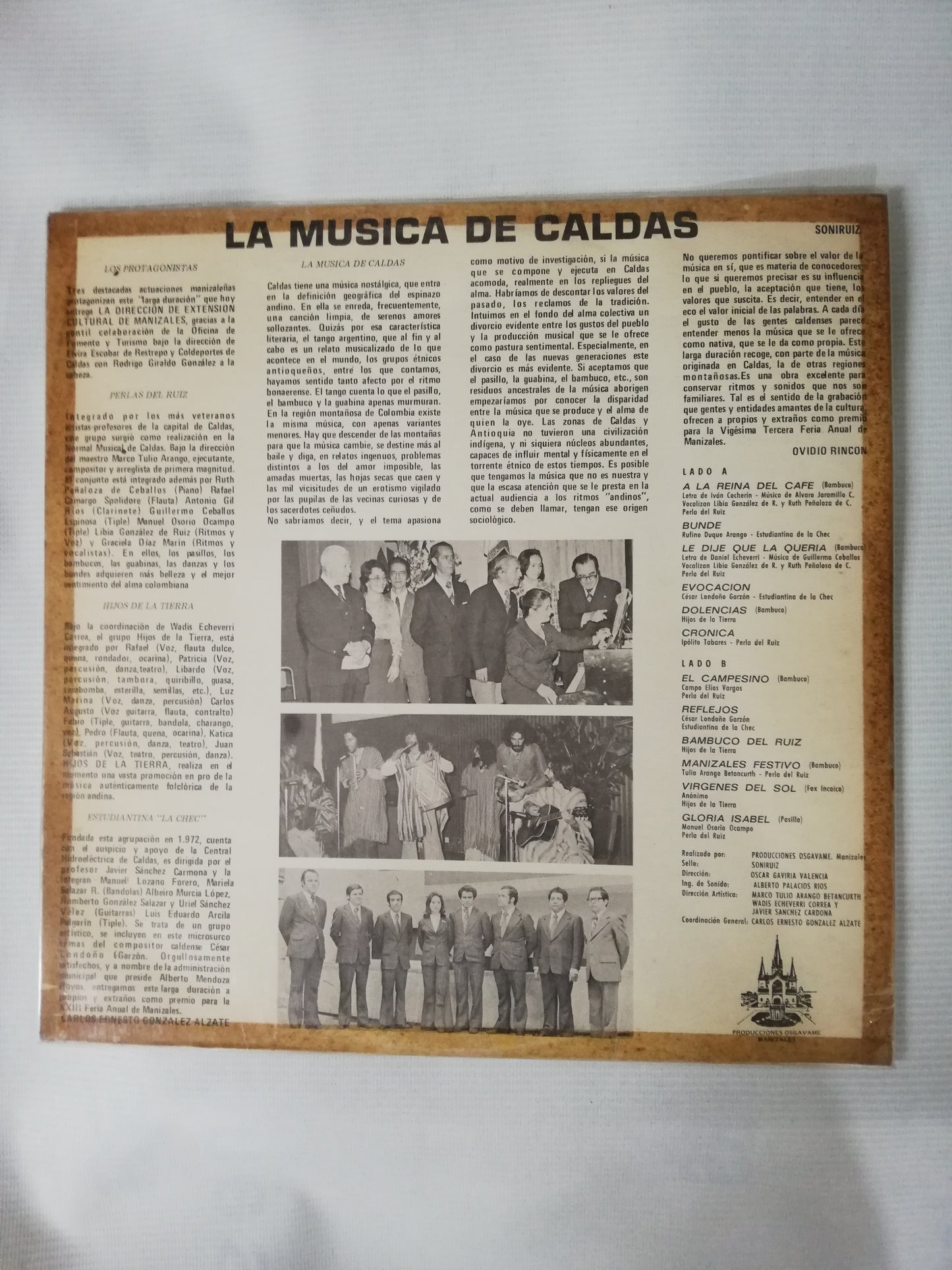 LP MANIZALES CANTA -  LA MÚSICA DE CALDAS