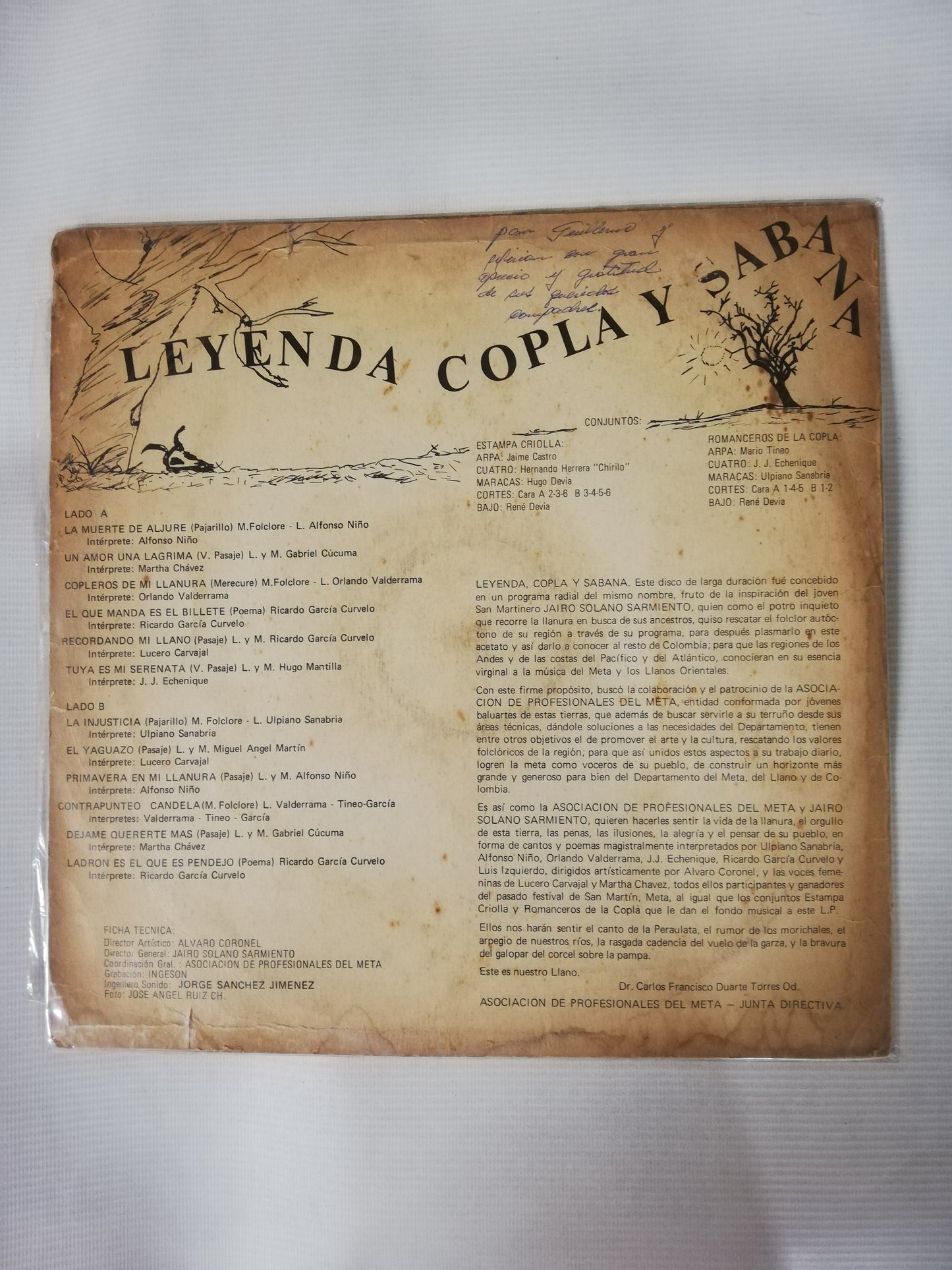 LP LEYENDA, COPLA Y SABANA - VARIOS INTÉRPRETES