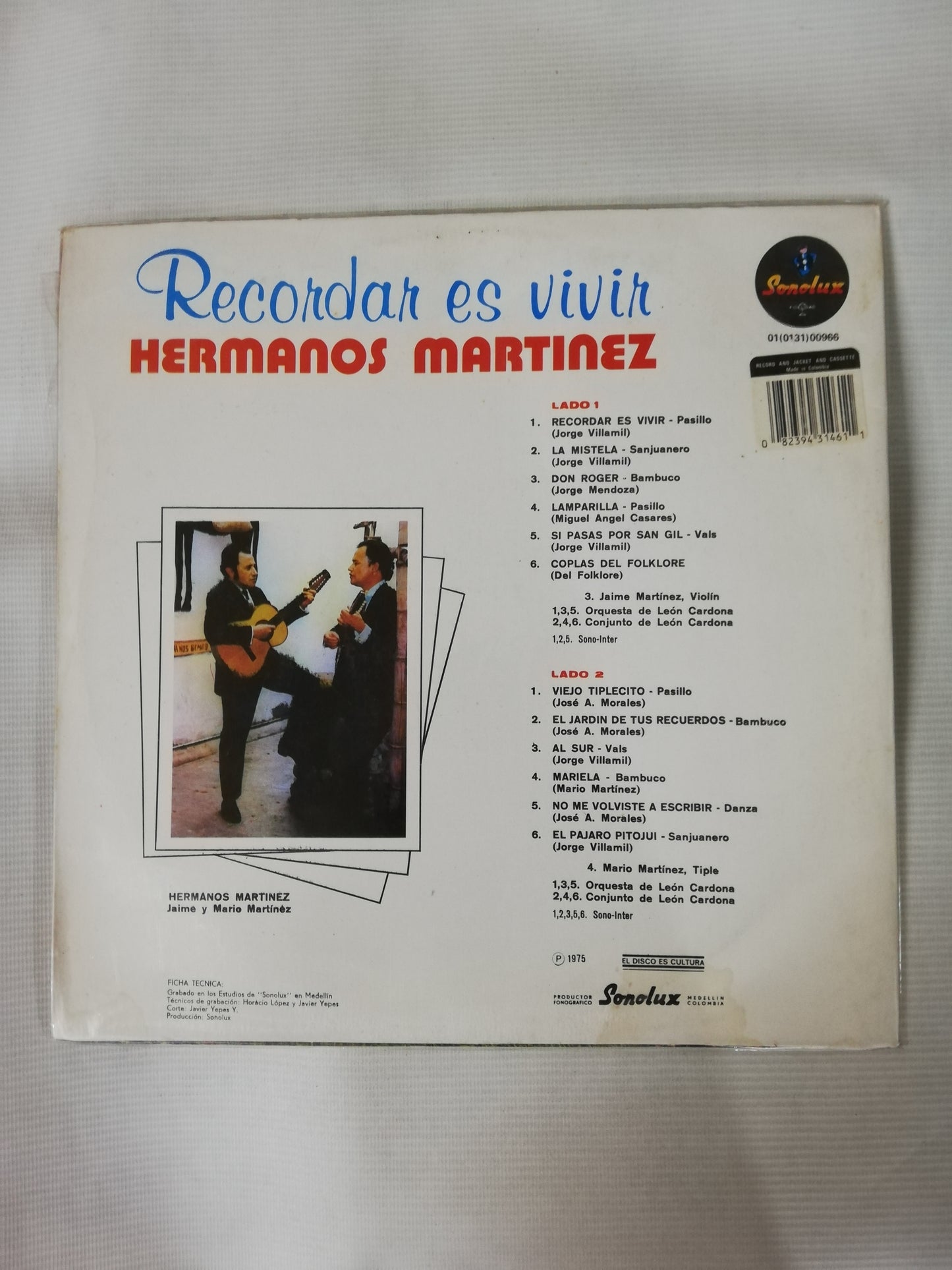 LP HERMANOS MARTINEZ - RECORDAR ES VIVIR