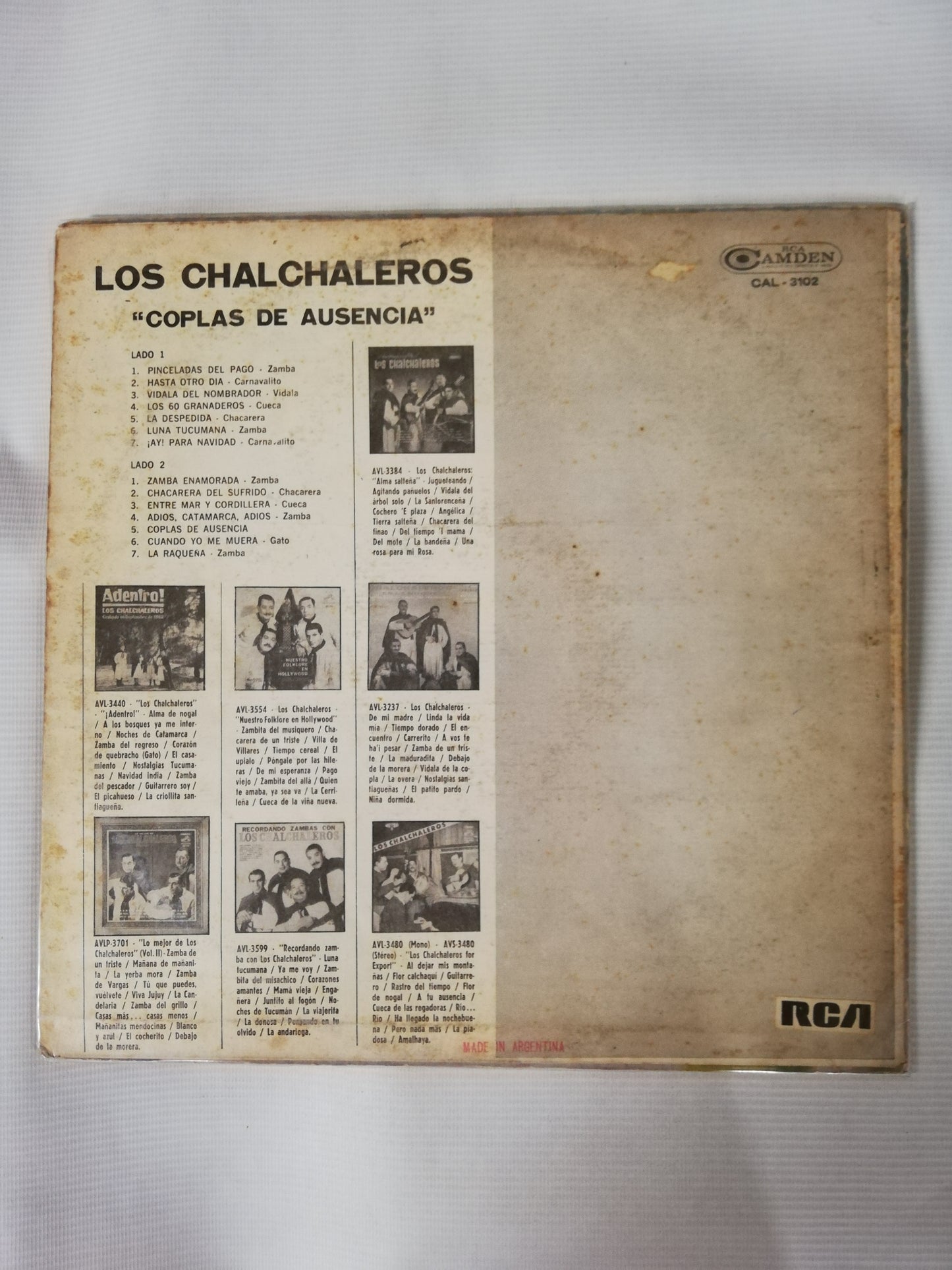 LP LOS CHALCHALEROS - COPLAS DE AUSENCIA