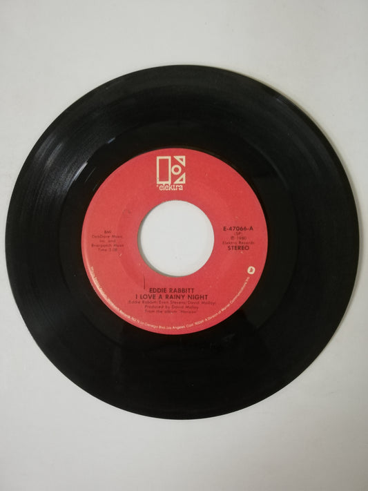 VINILO EDDIE RABBITT - I LOVE A RAINY NIGHT / SHORT ROAD TO LOVE