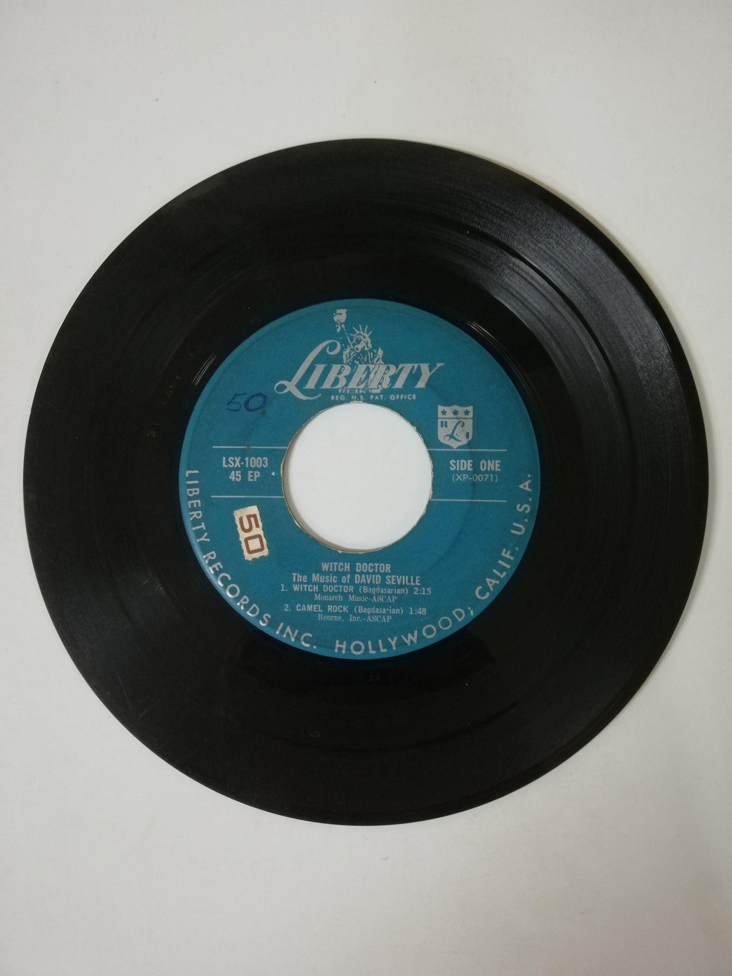 VINILO DAVID SEVILLE AND HIS FRIENDS - WITCH DOCTOR - CAMEL ROCK / GOTTA GET TO YOUR HOUSE - PRETTY DARK EYES