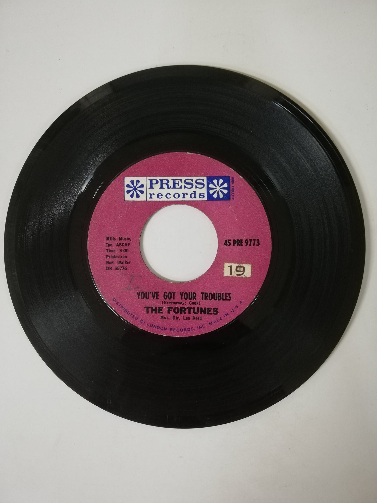 VINILO THE FORTUNES - YOU´VE GOT YOUR TROUBLES / I´VE GOTTA GO