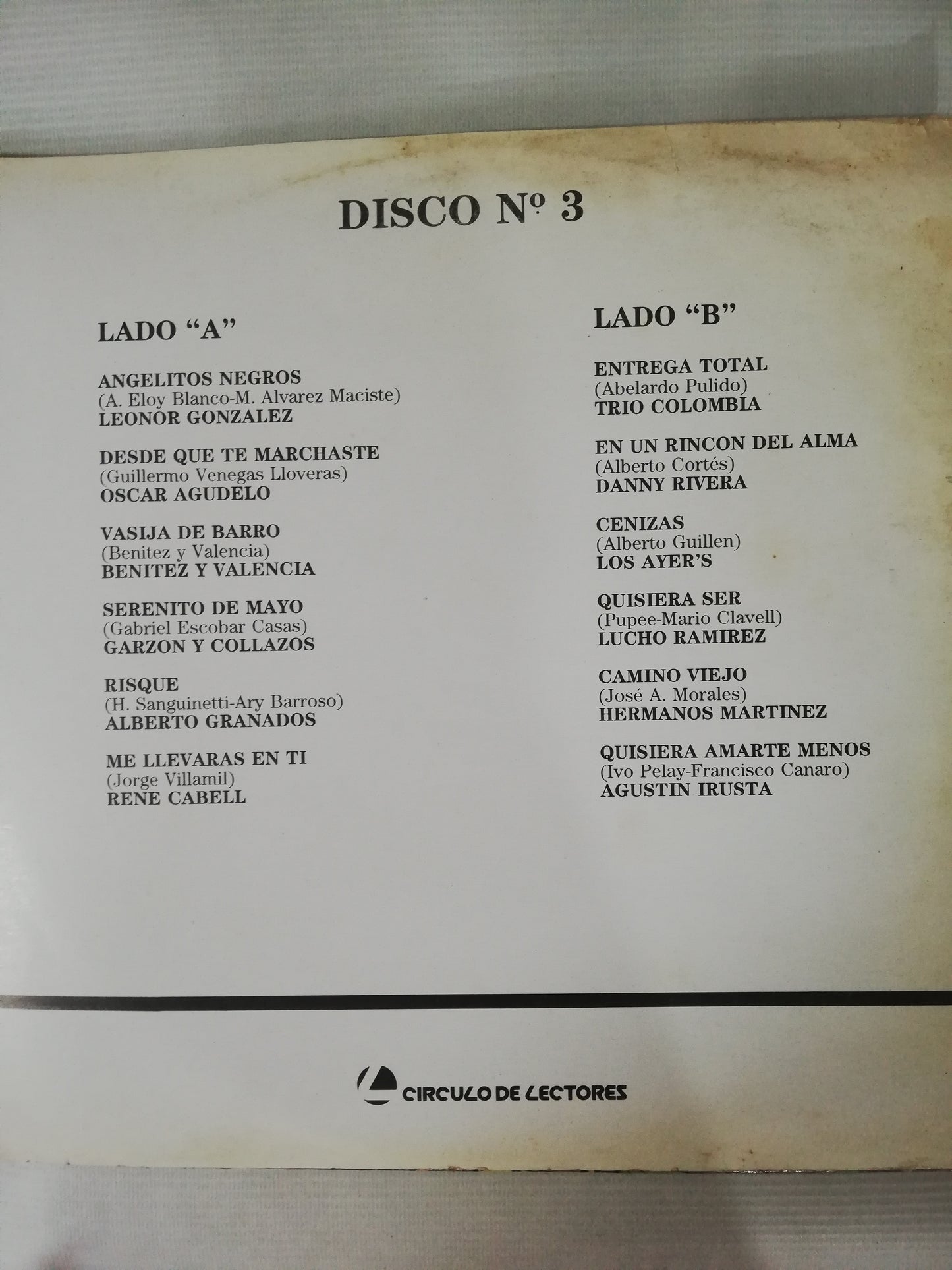 LP SELECCIONES CIRCULO DE LA MÚSICA VIEJA - VARIOS INTÉPRETES - VINYL X 3