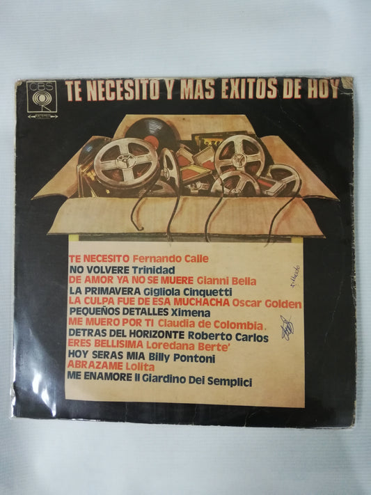 LP TE NECESITO Y MAS EXITOS DE HOY - VARIOS INTÉRPRETES